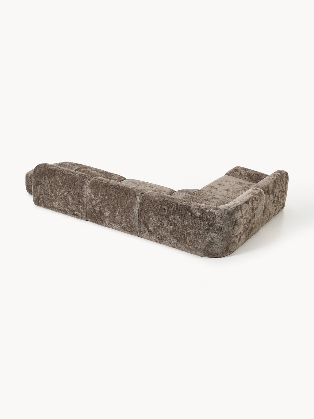 Wolke XL Modular Teddy Bouclé Corner Sofa with Chaise End