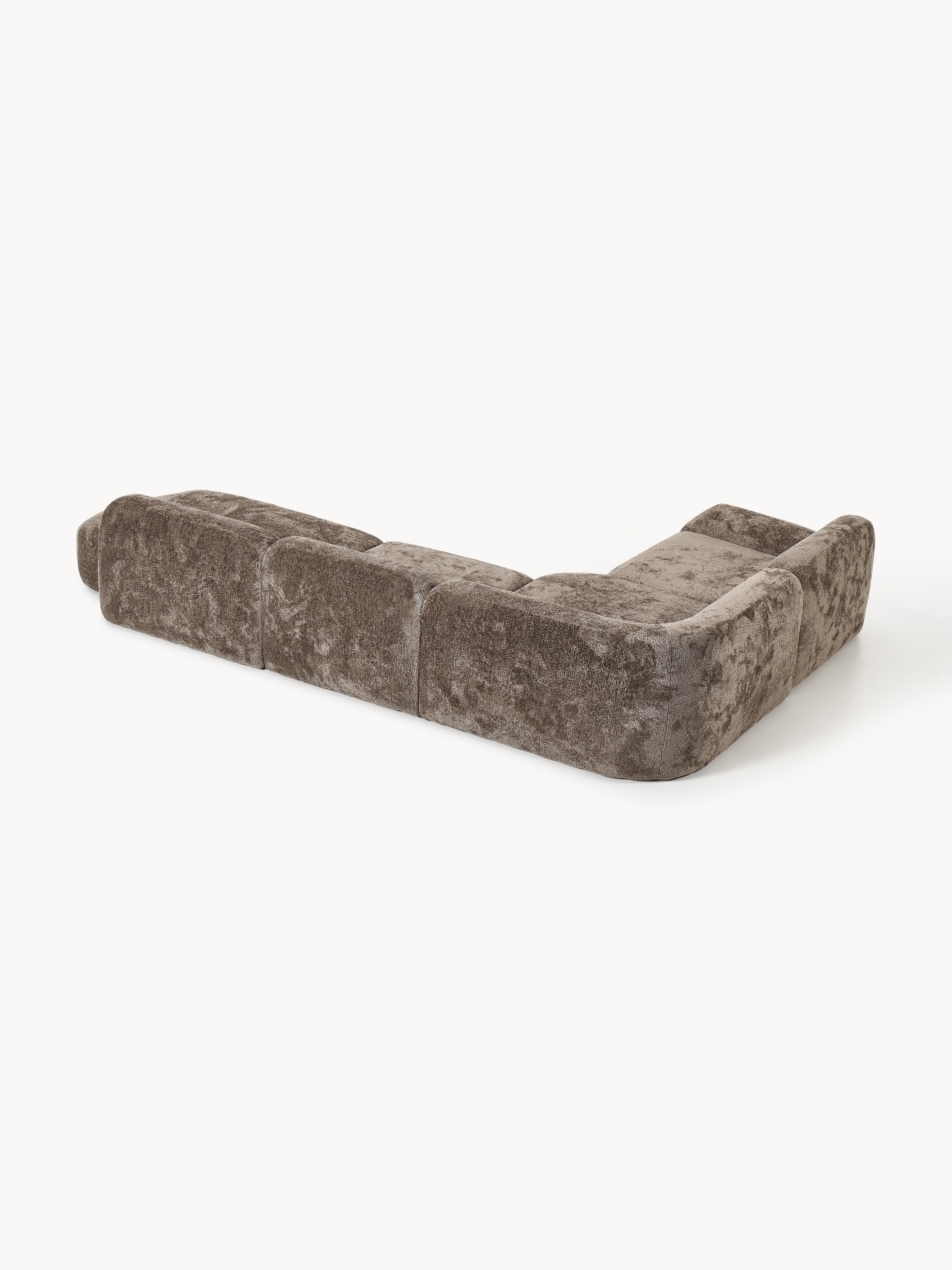 Wolke XL Modular Teddy Bouclé Corner Sofa with Chaise End