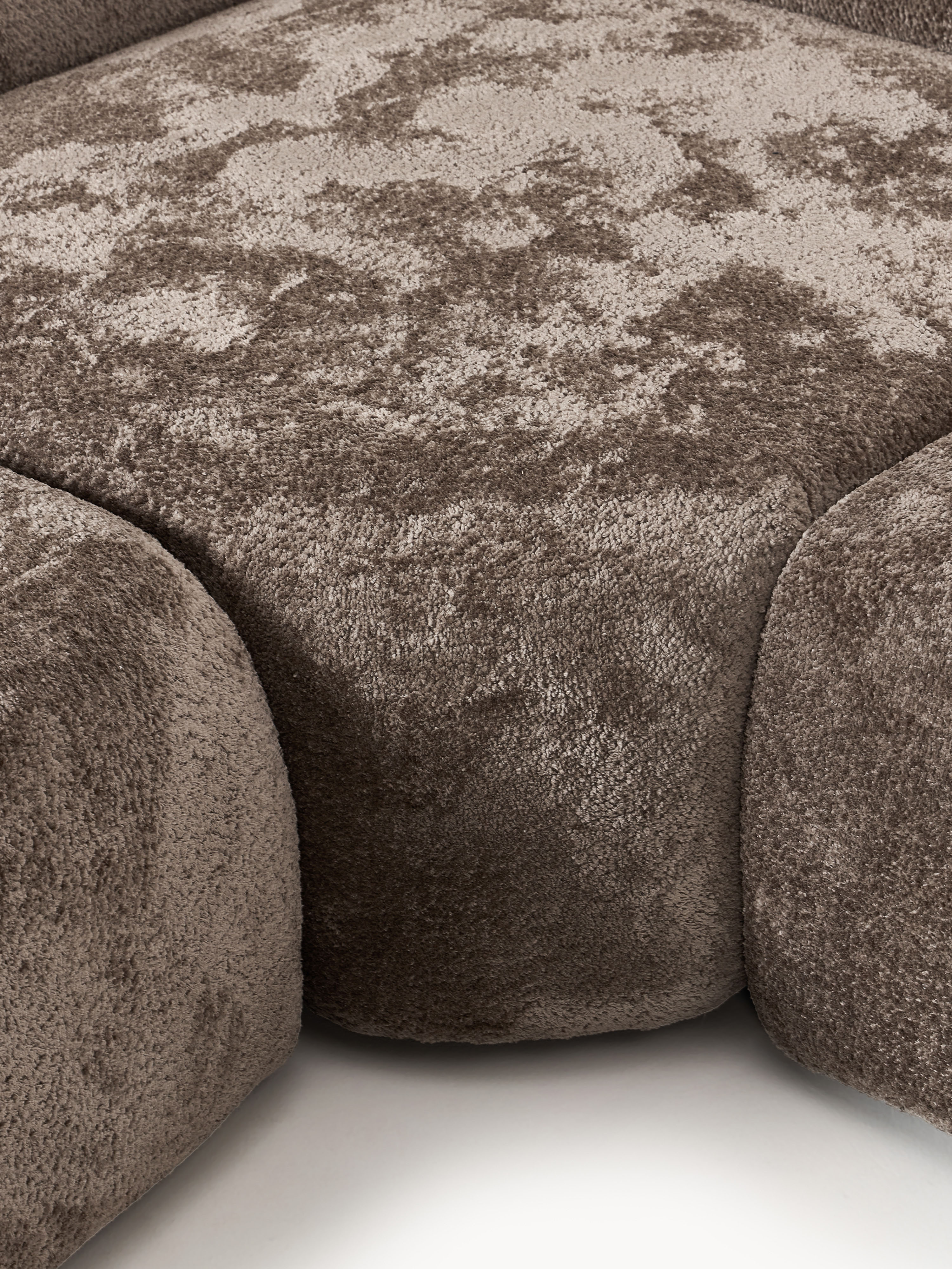 Wolke XL Modular Teddy Bouclé Corner Sofa with Chaise End