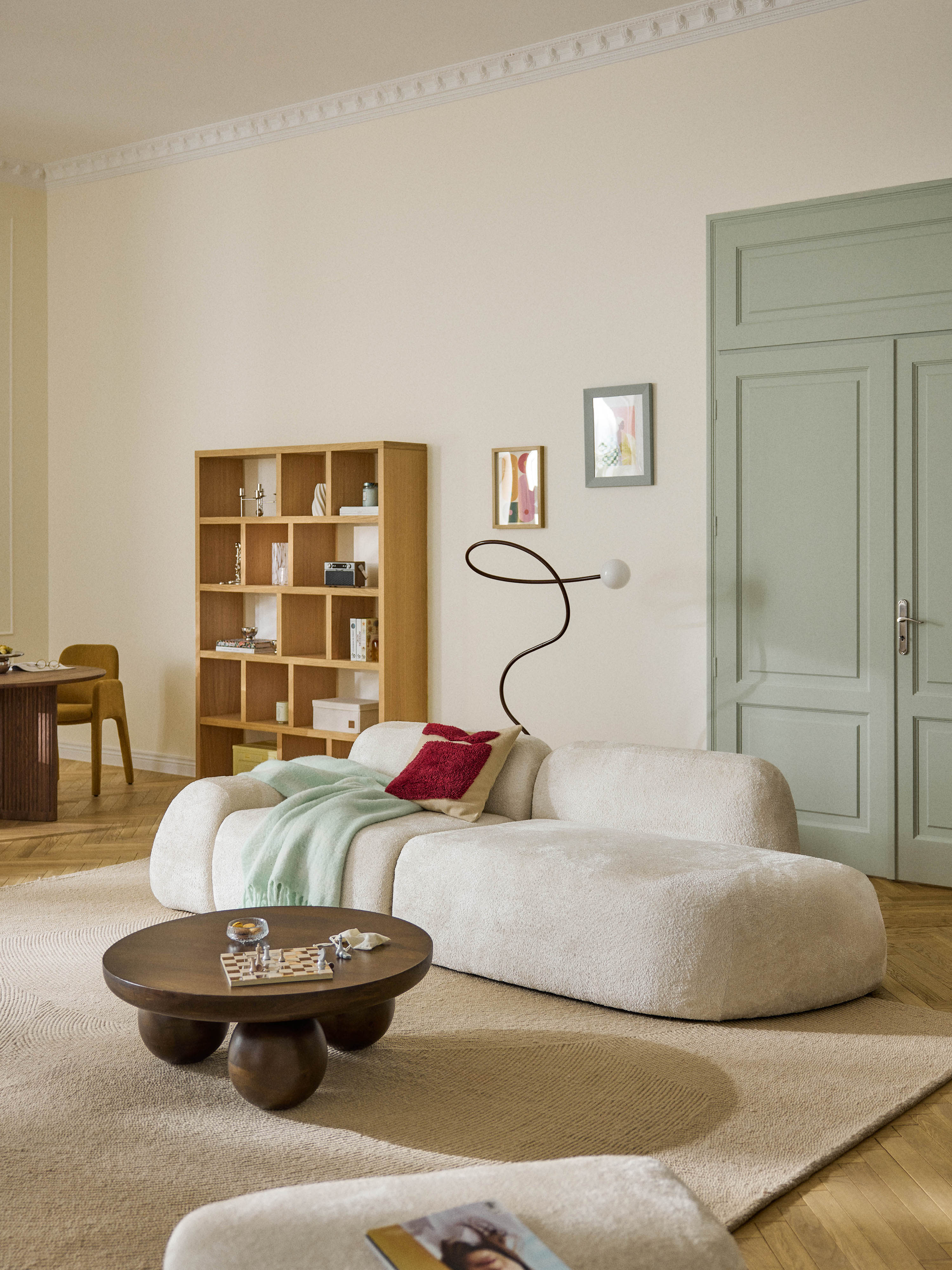 Wolke Modular Teddy Bouclé Chaise (3-seater)