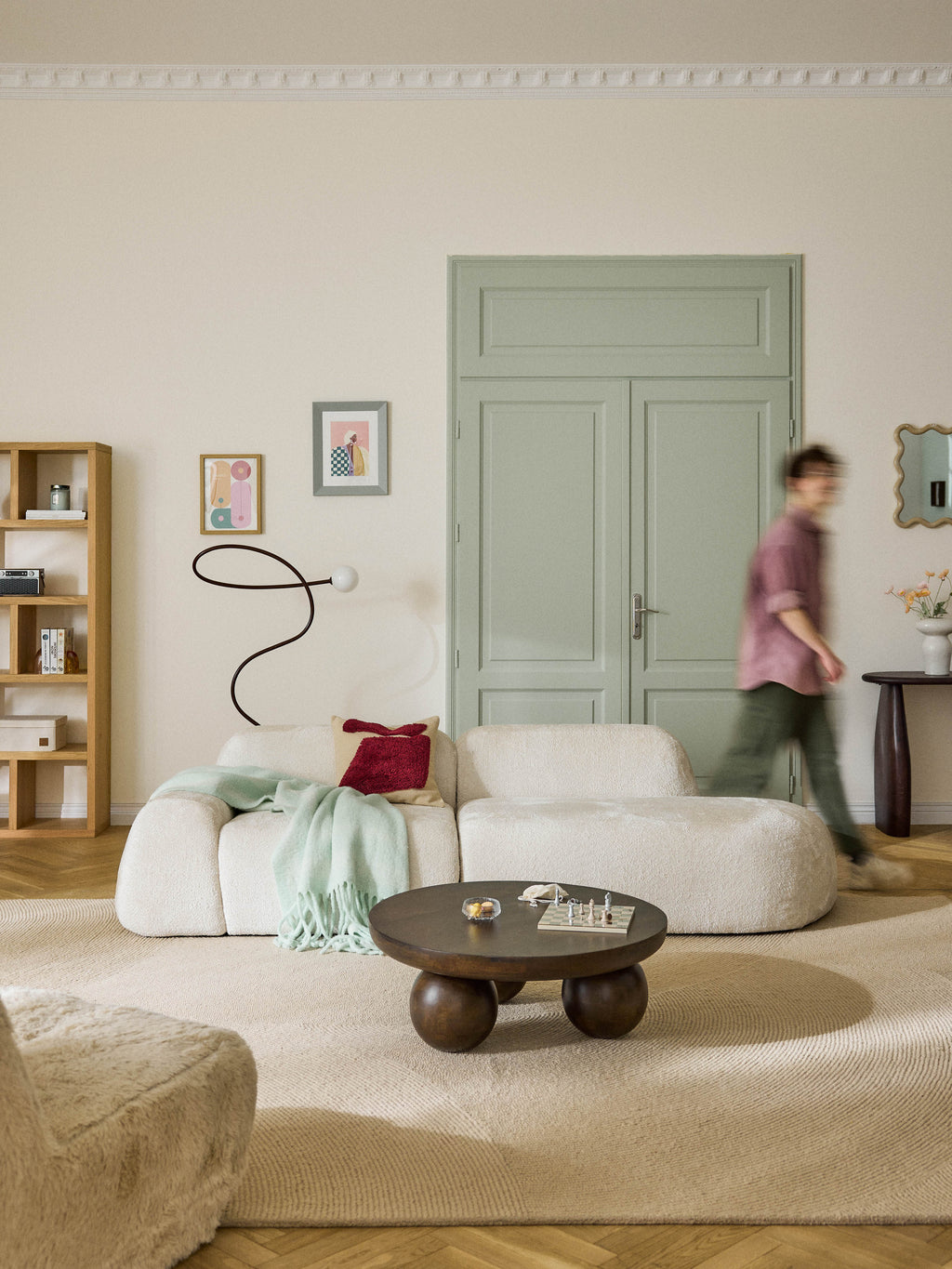 Wolke Modular Teddy Bouclé Chaise (3-seater)
