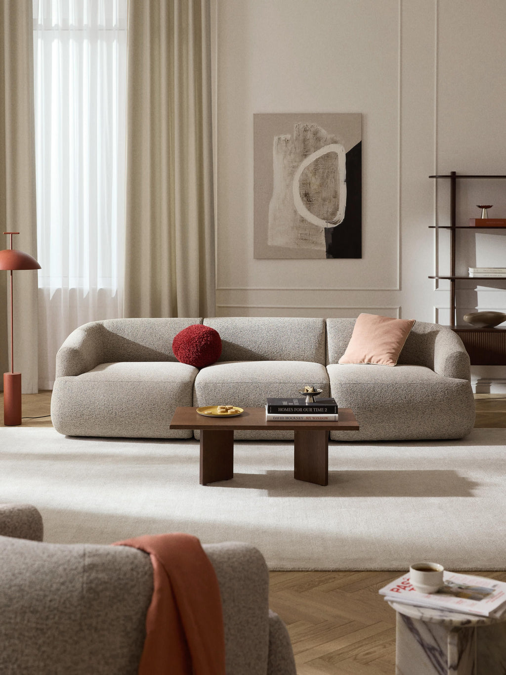 Sofia Modular Bouclé Sofa (4-seater)