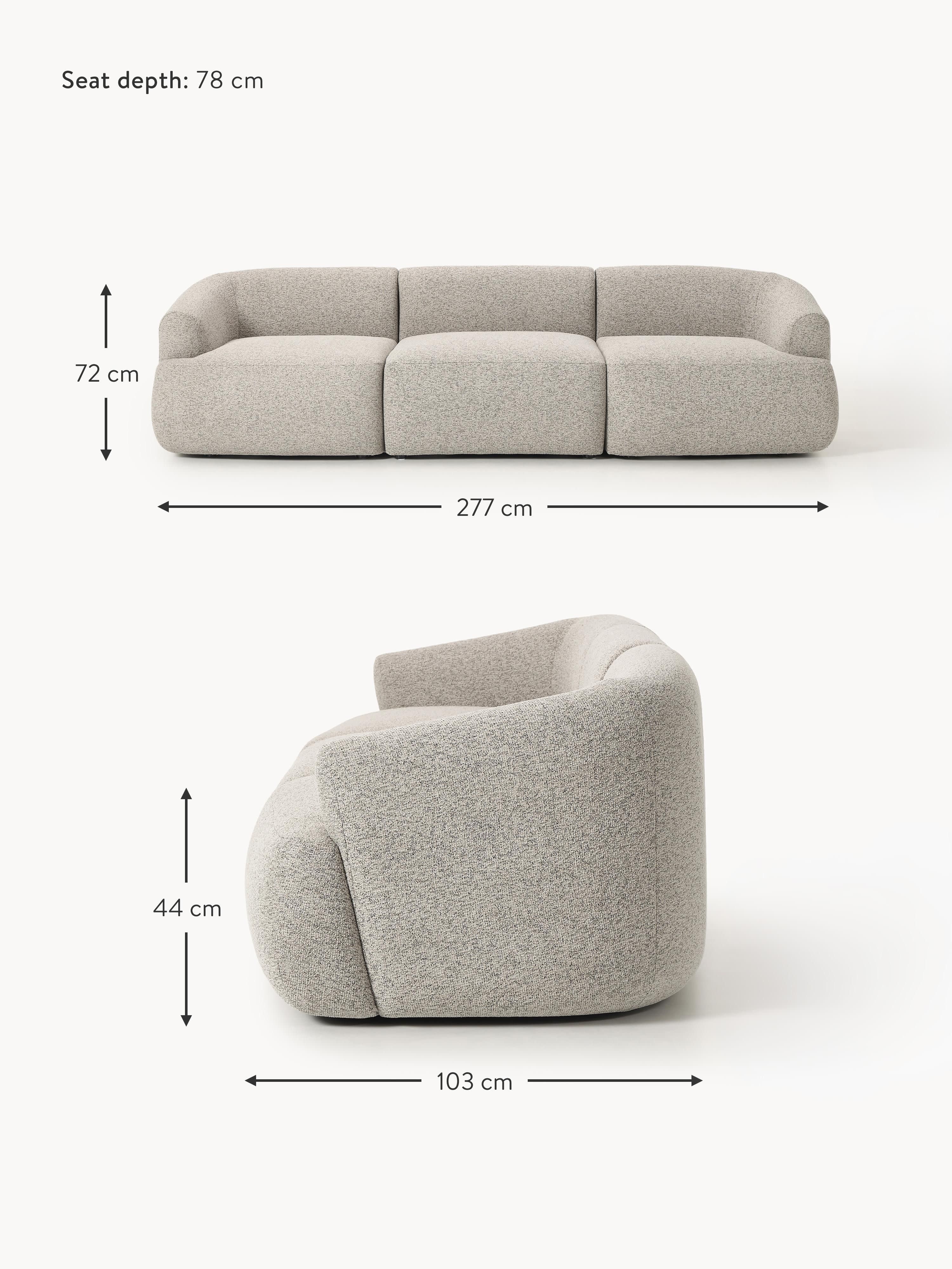 Sofia Modular Bouclé Sofa (4-seater)