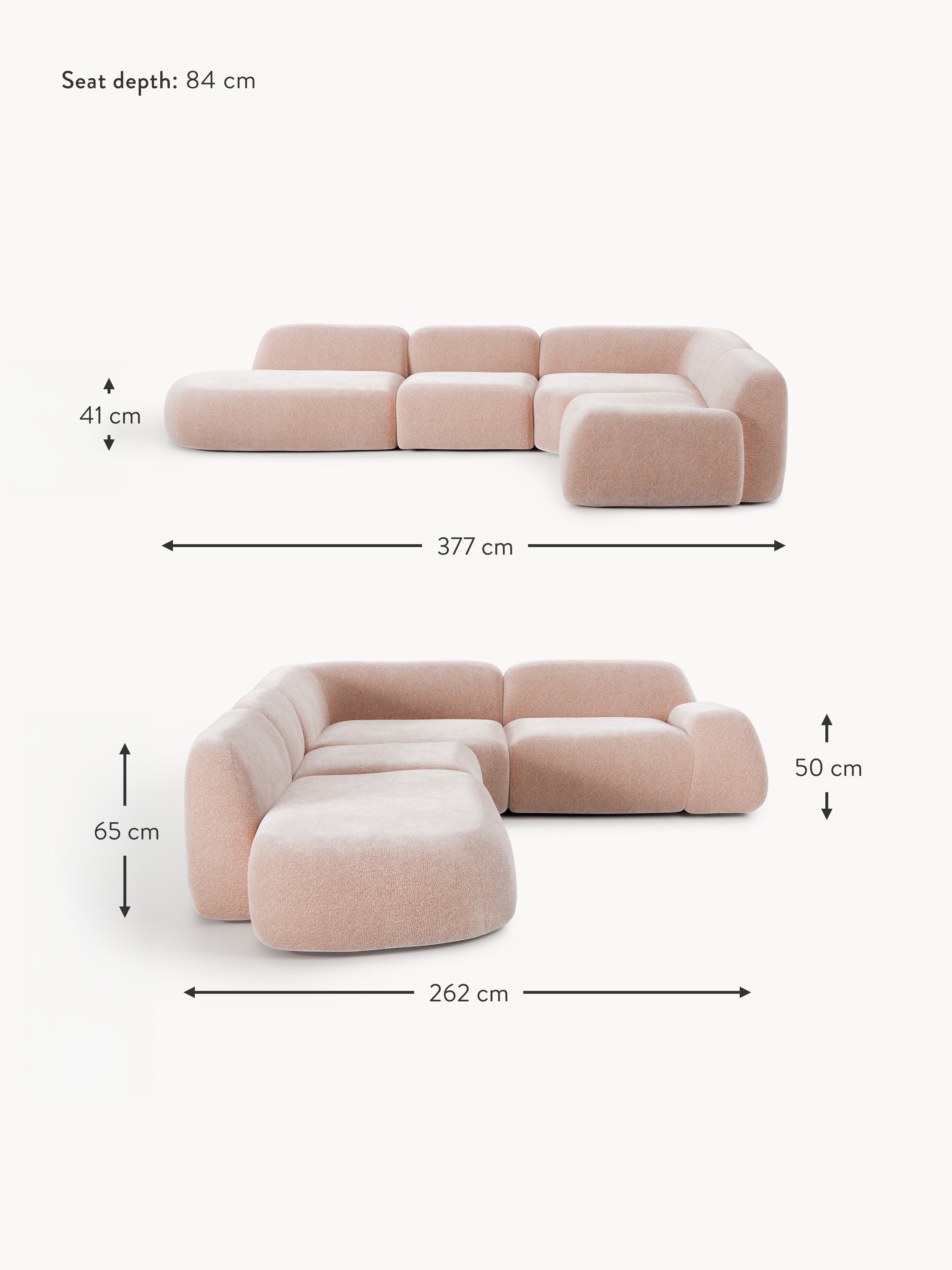 Wolke XL Modular Corner Sofa with Chaise End