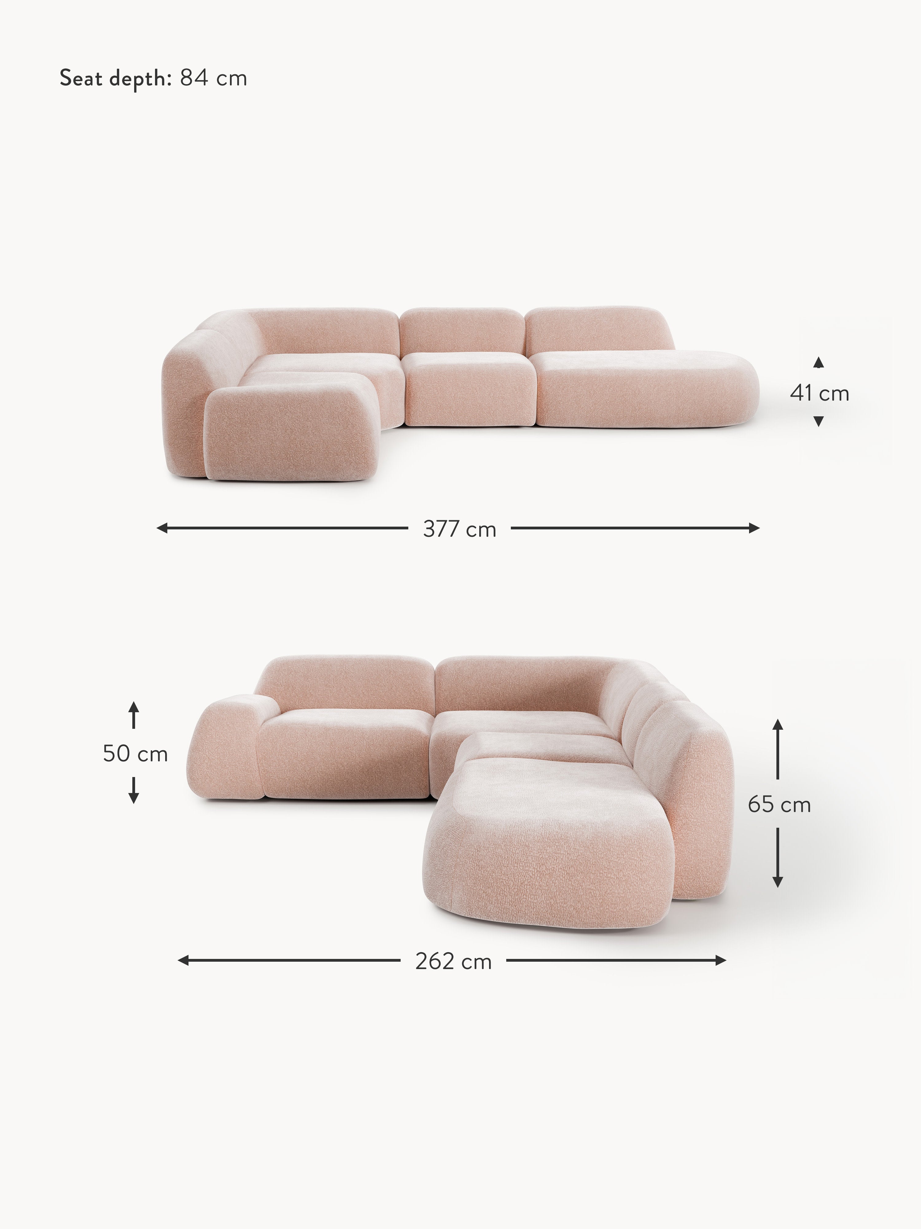 Wolke XL Modular Corner Sofa with Chaise End