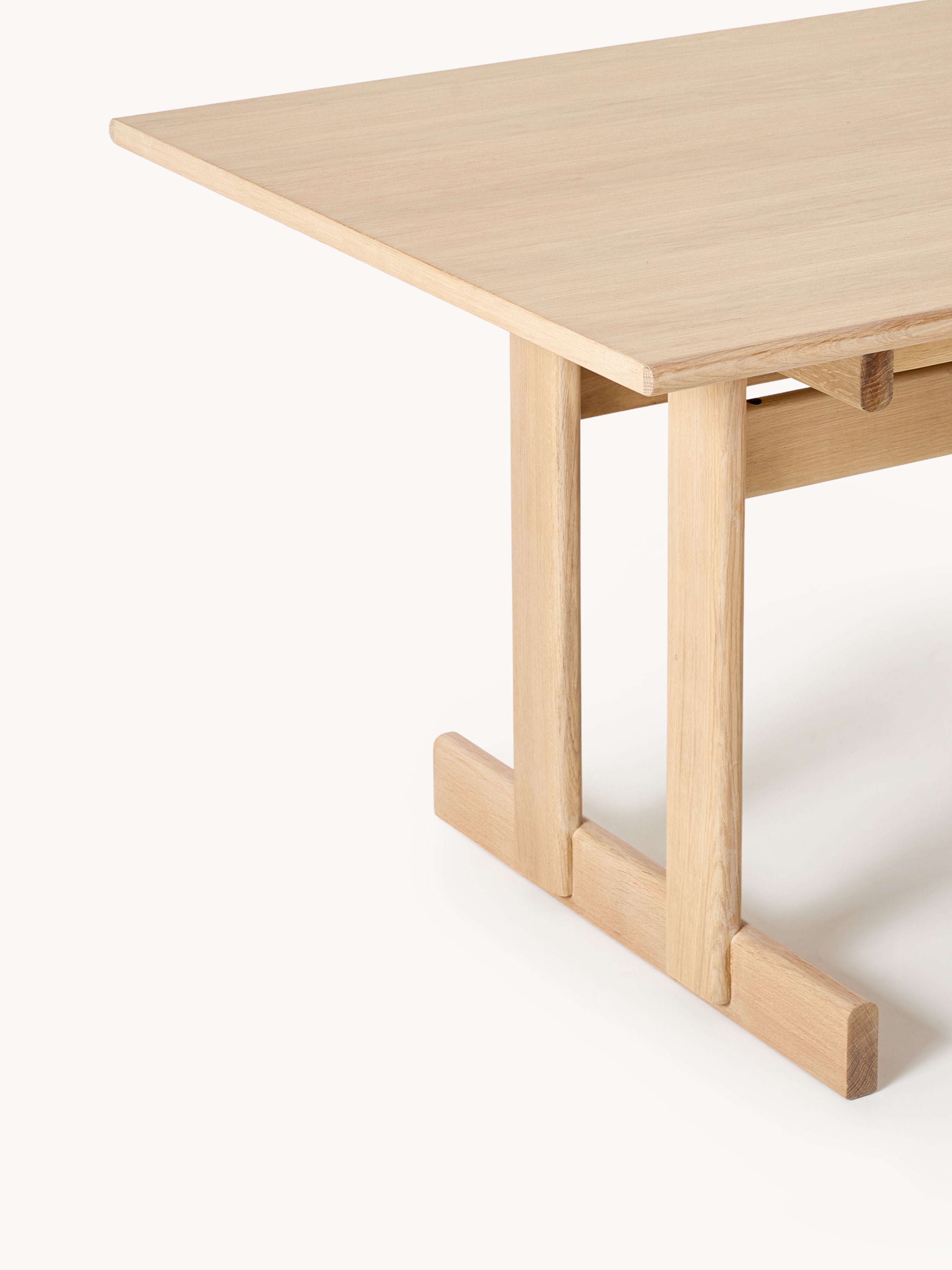 Brynn Extendable Oak Wood Dining Table, in various sizes