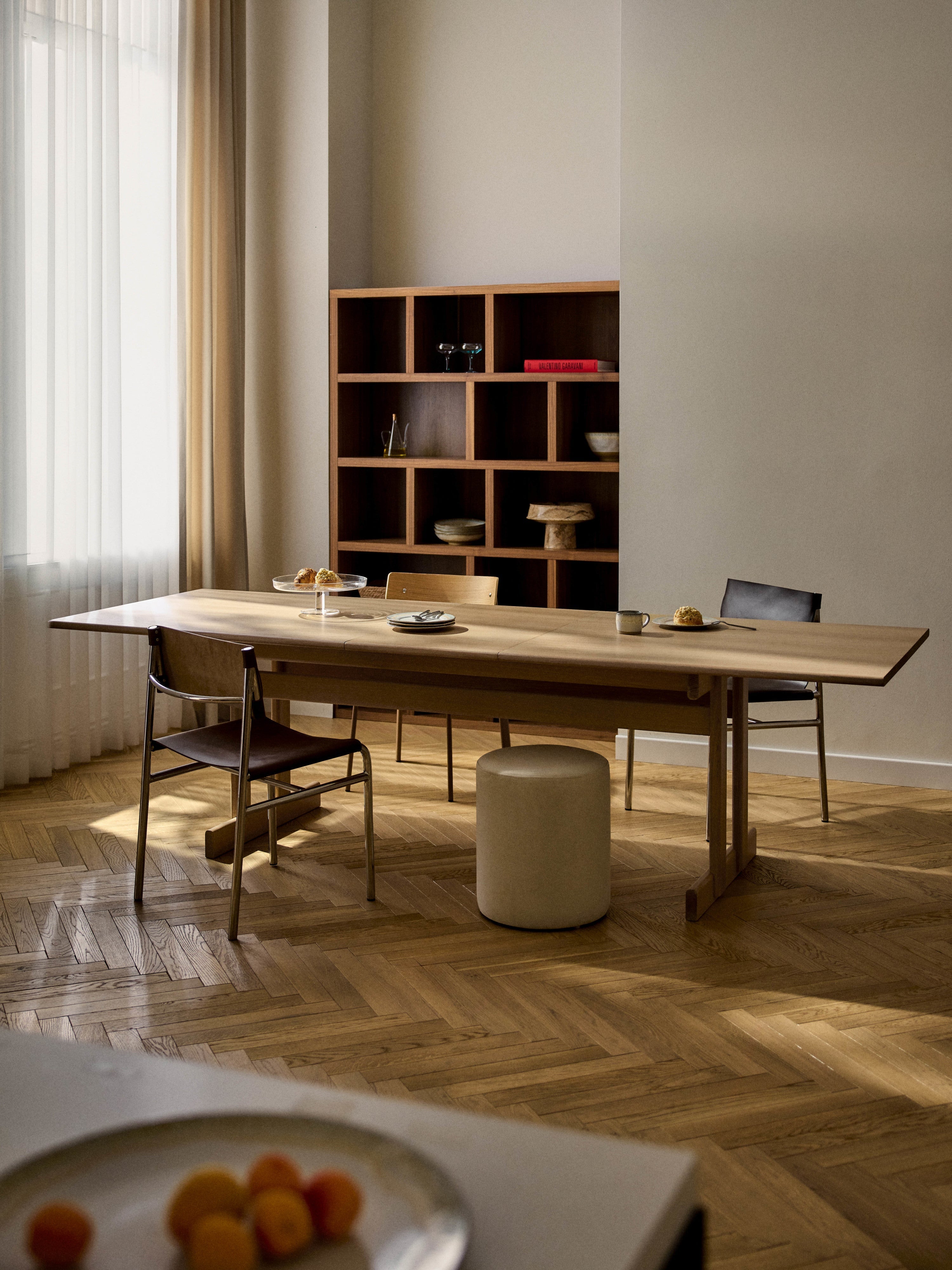 Brynn Extendable Oak Wood Dining Table, in various sizes