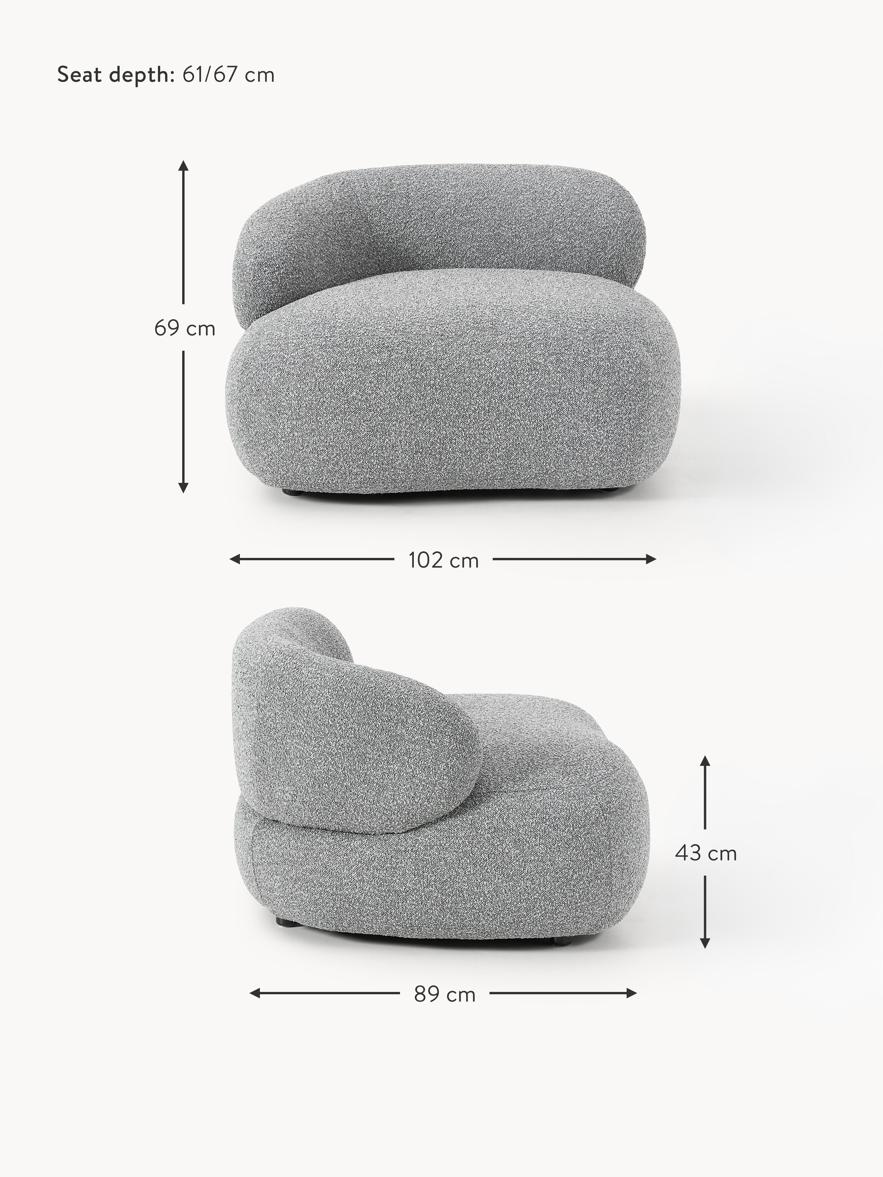 Alba Bouclé Lounge Armchair