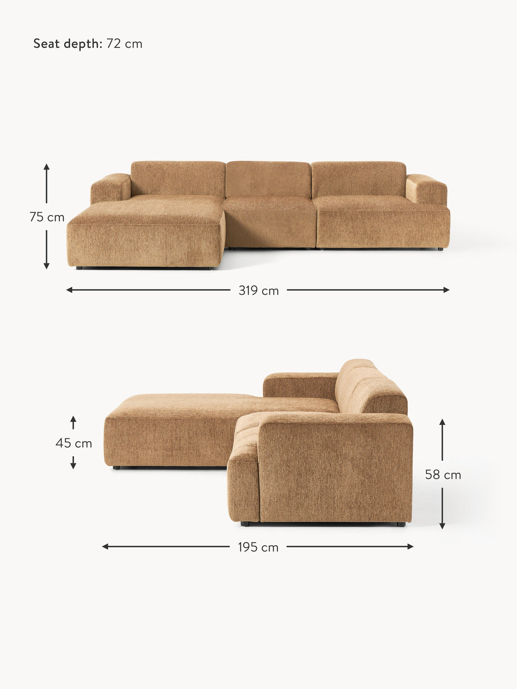 Melva Corner Sofa (4-seater)