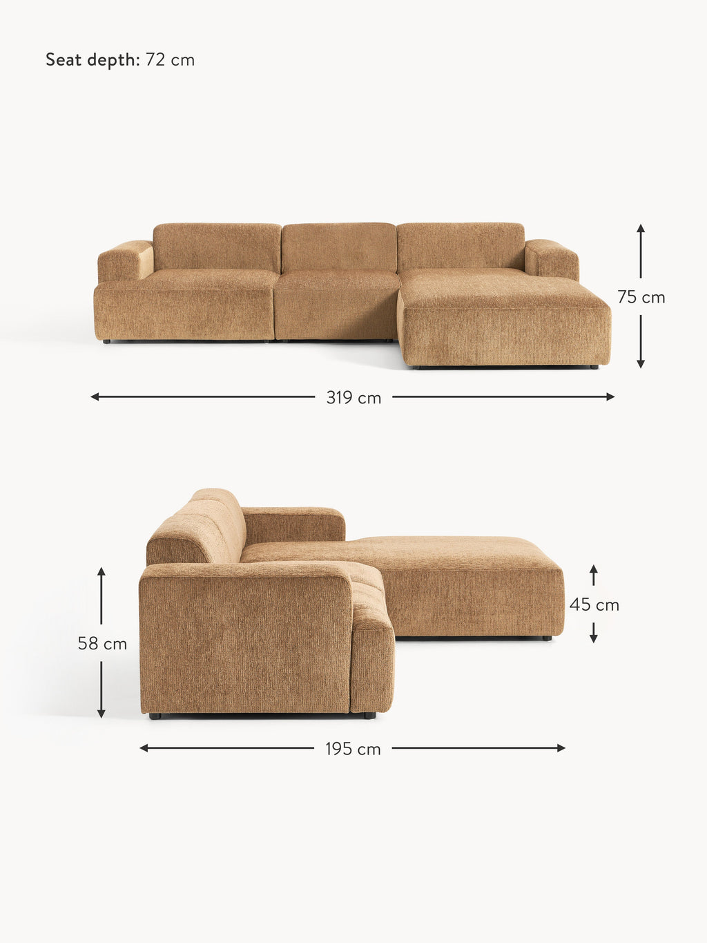 Melva Corner Sofa (4-seater)