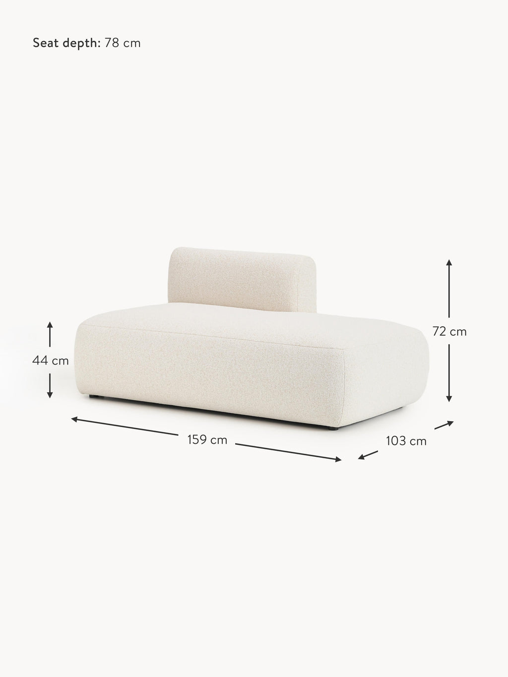 Sofia Bouclé Chaise Module
