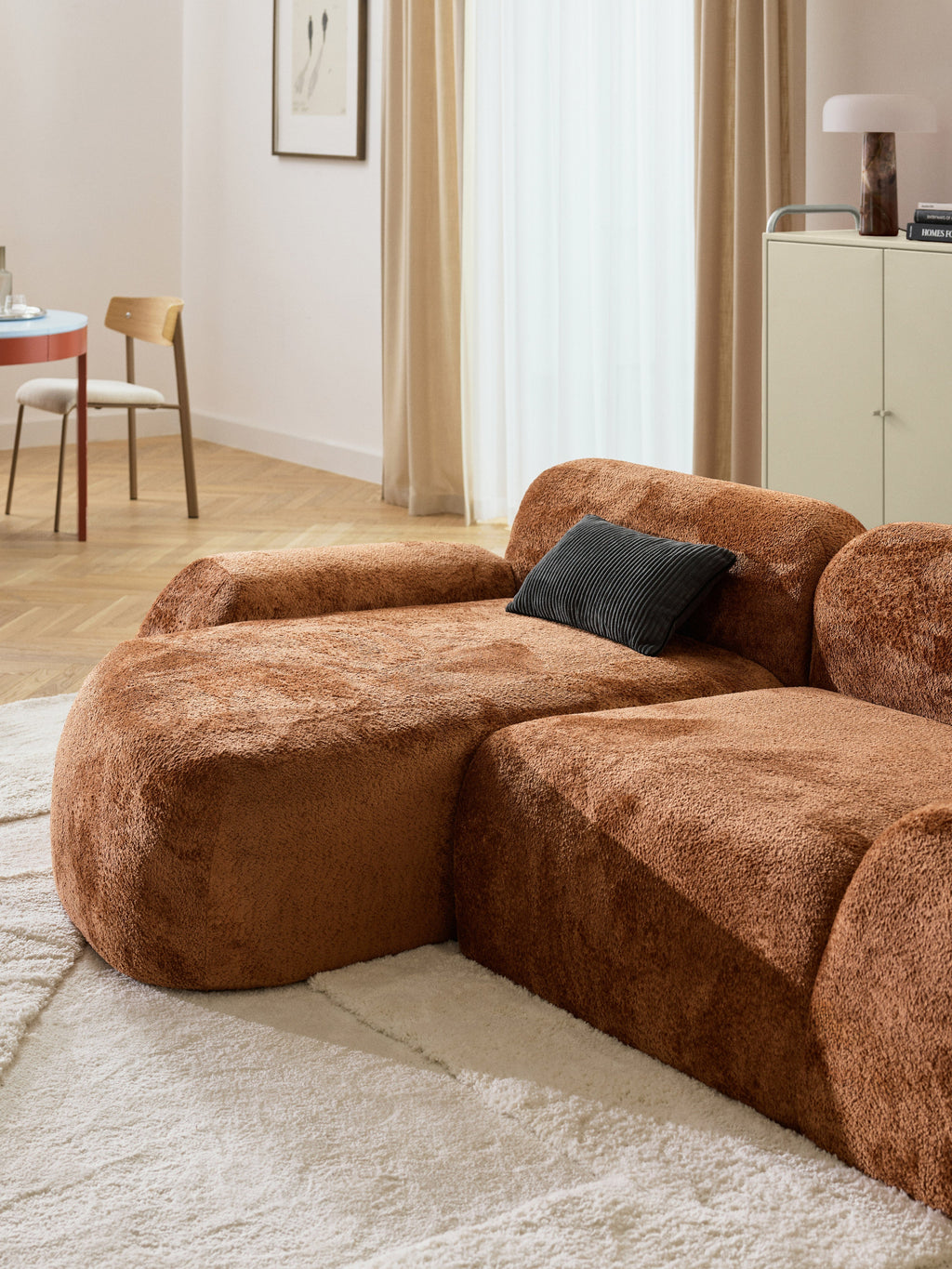 Wolke Modular Teddy Bouclé Corner Sofa (3-seater)