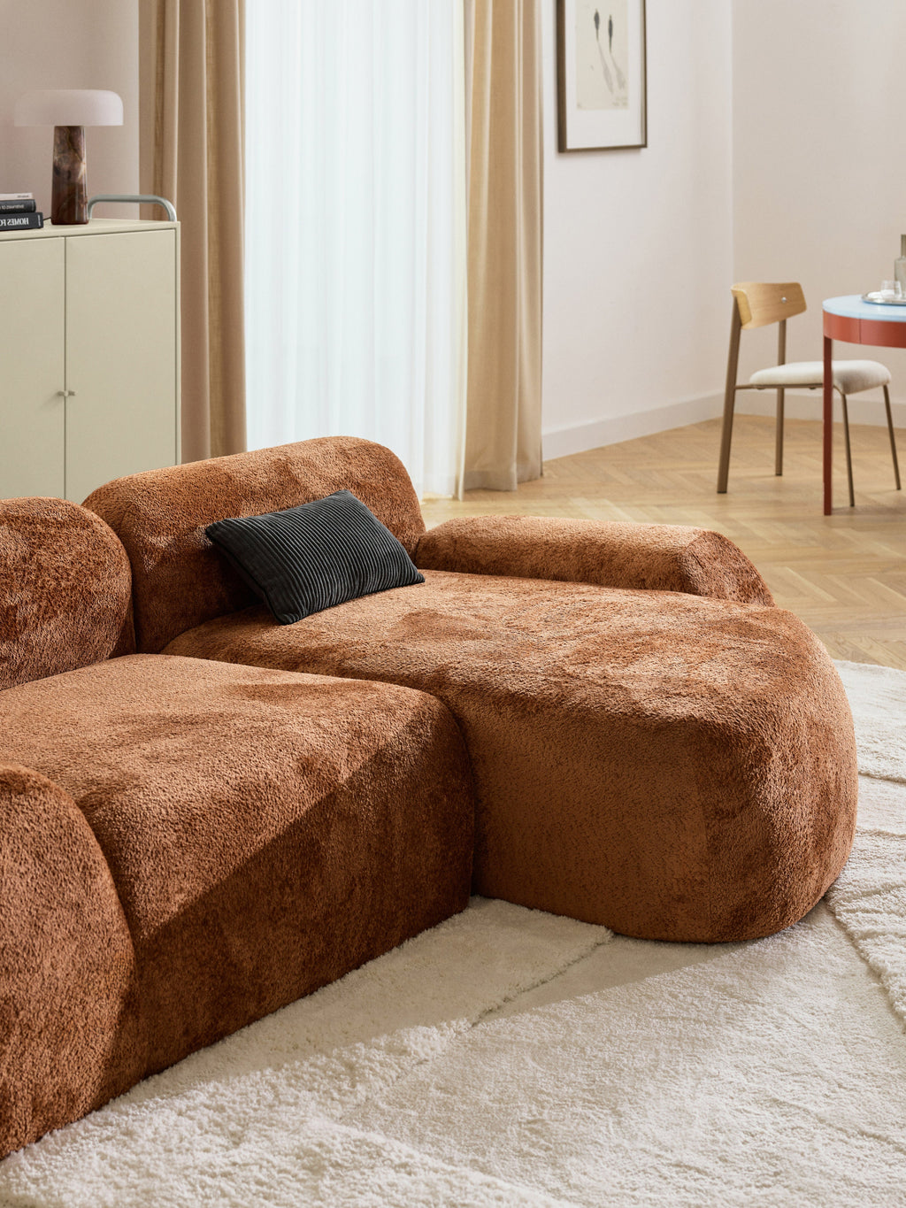 Wolke Modular Teddy Bouclé Corner Sofa (3-seater)