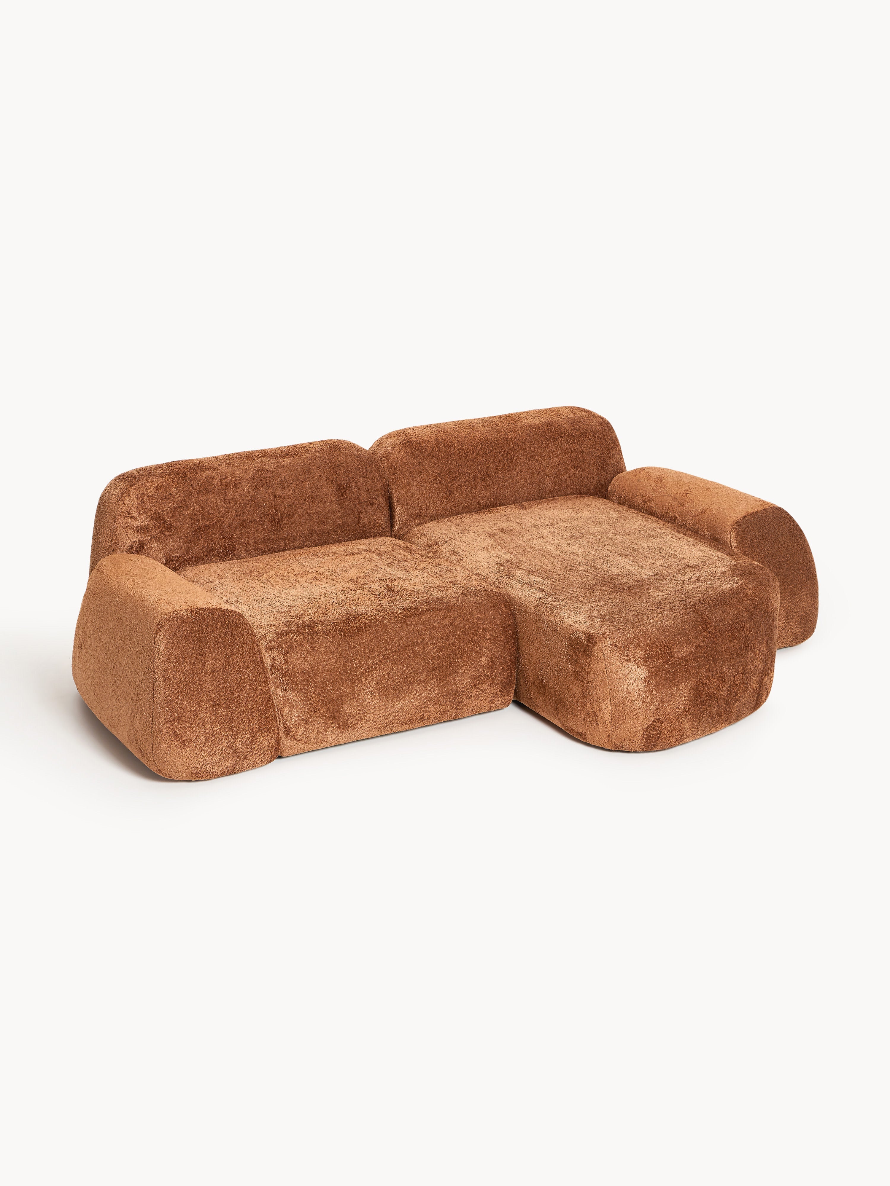 Wolke Modular Teddy Bouclé Corner Sofa (3-seater)