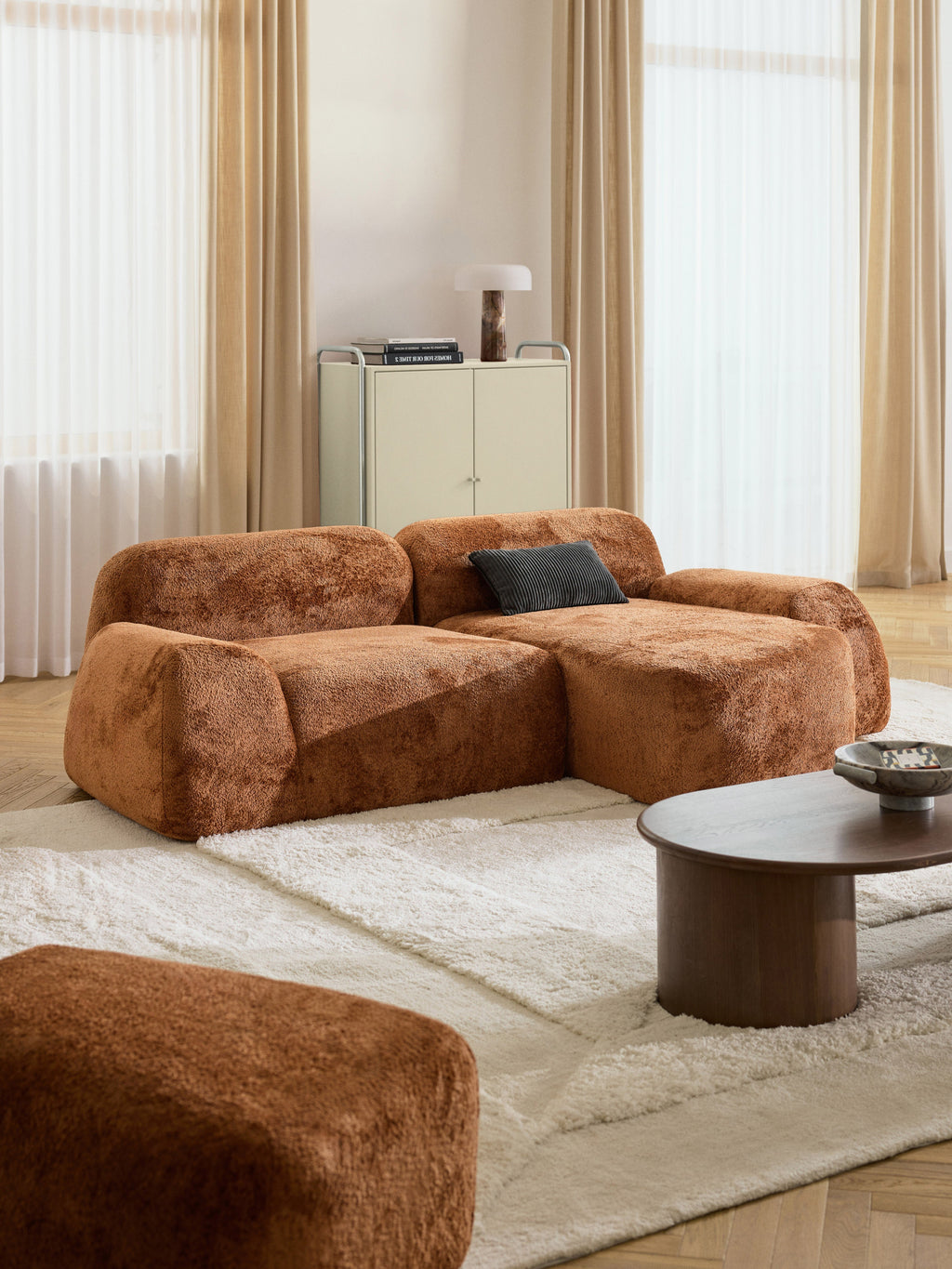 Wolke Modular Teddy Bouclé Corner Sofa (3-seater)