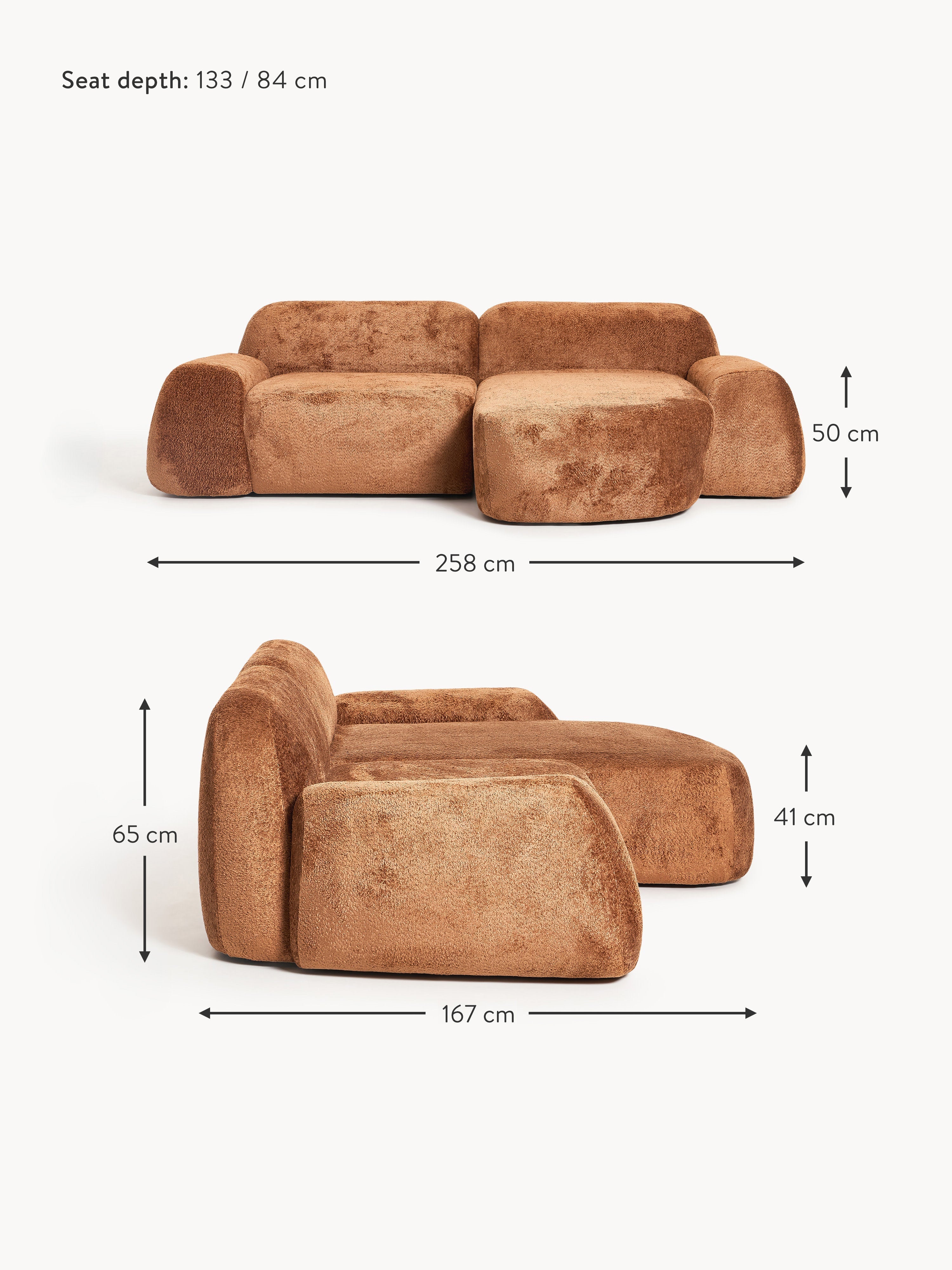 Wolke Modular Teddy Bouclé Corner Sofa (3-seater)