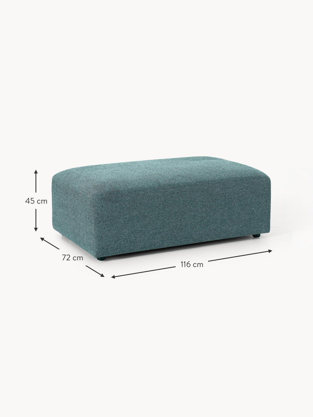 Melva XL Ottoman, W 116 x D 72 cm