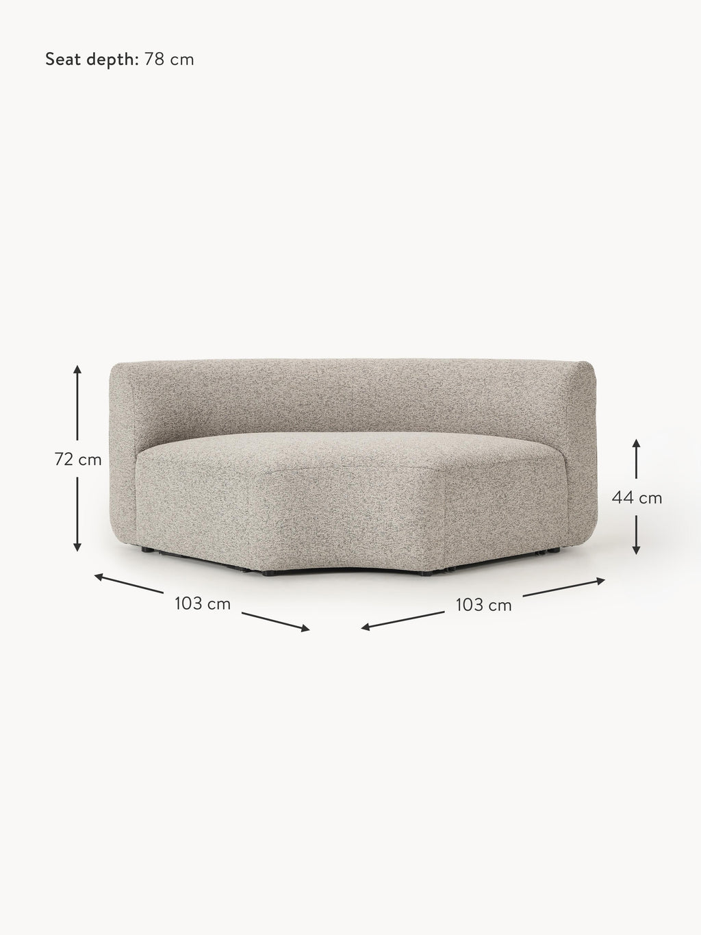 Sofia Round Bouclé Corner Module