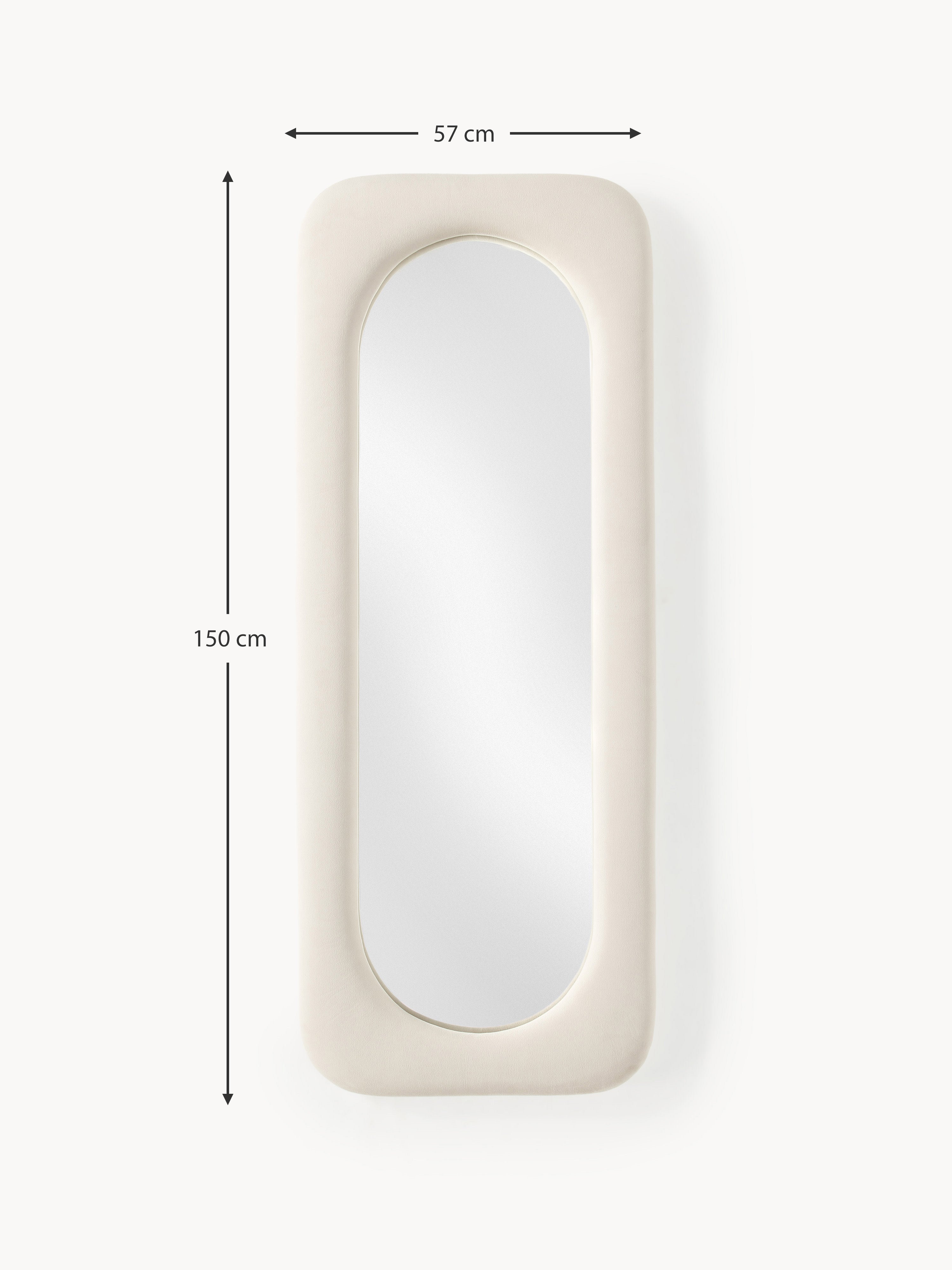 Zola Full-Length Wall Mirror with Velvet Frame