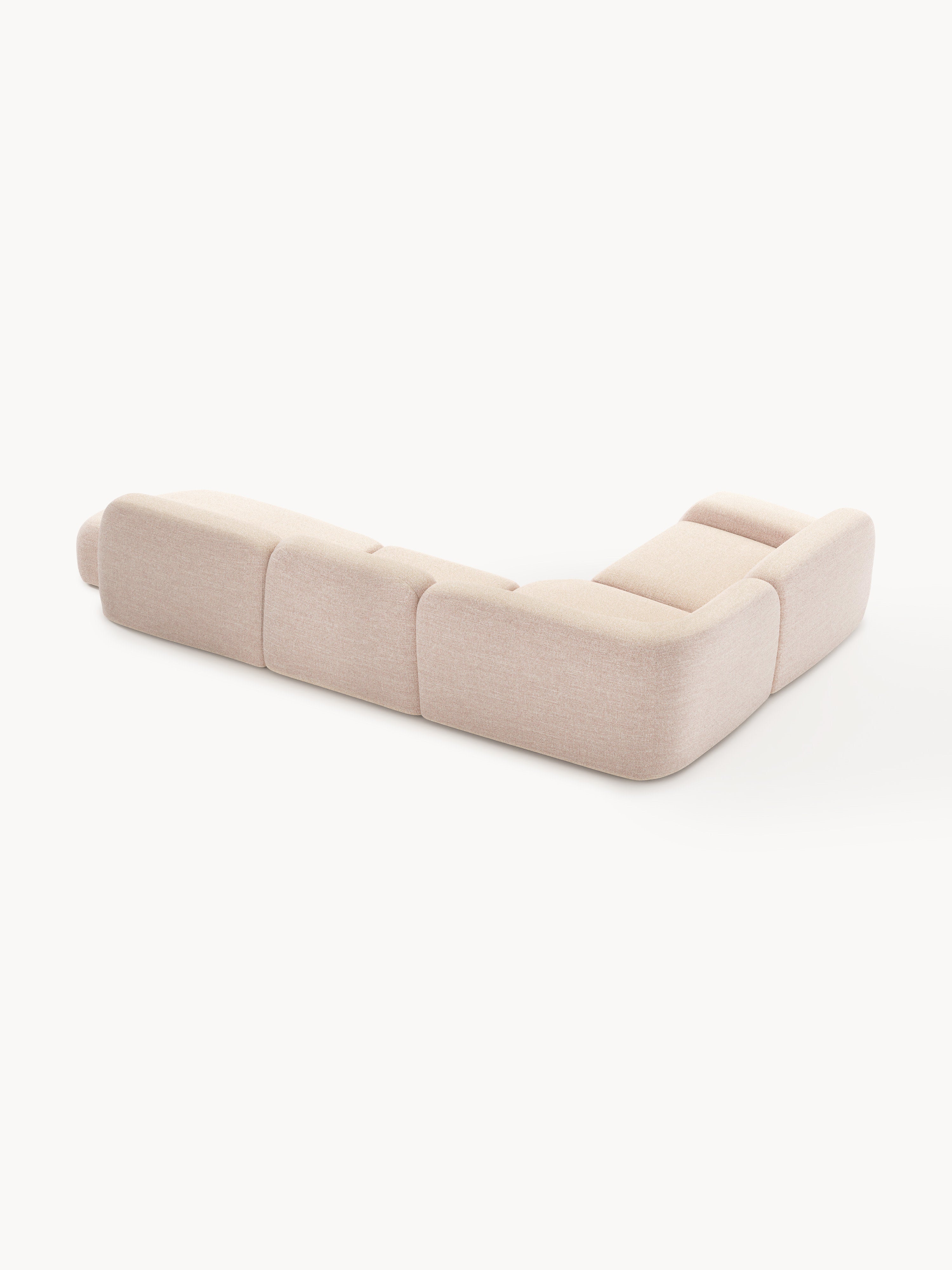 Wolke XL Modular Bouclé Corner Sofa with Chaise End
