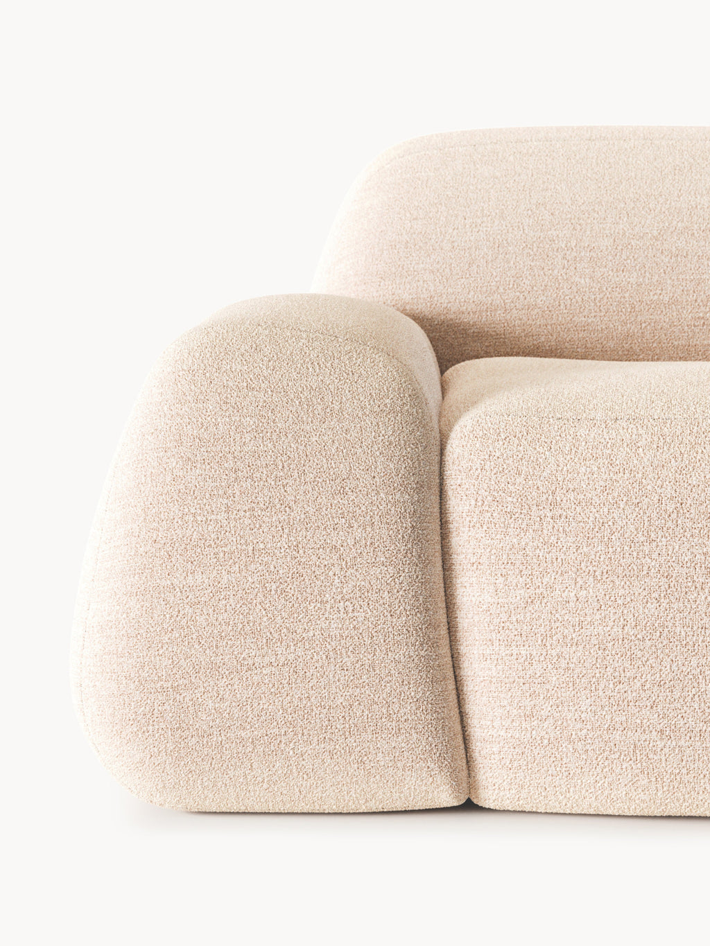 Wolke XL Modular Bouclé Corner Sofa with Chaise End