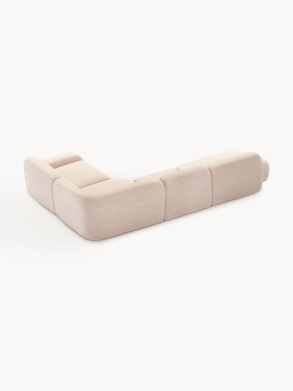 Wolke XL Modular Bouclé Corner Sofa with Chaise End