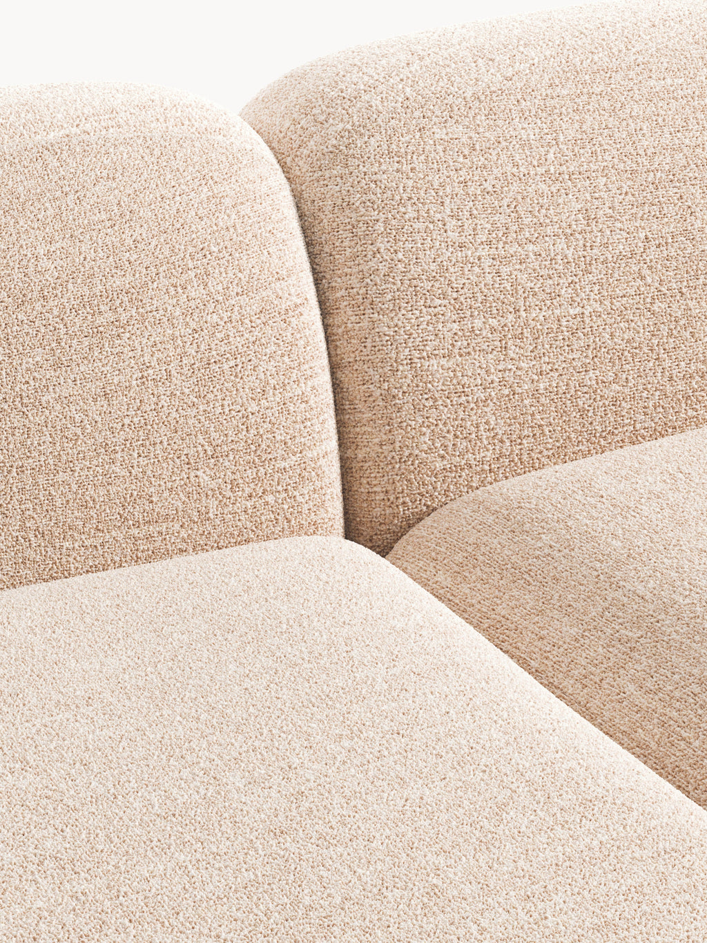 Wolke XL Modular Bouclé Corner Sofa with Chaise End