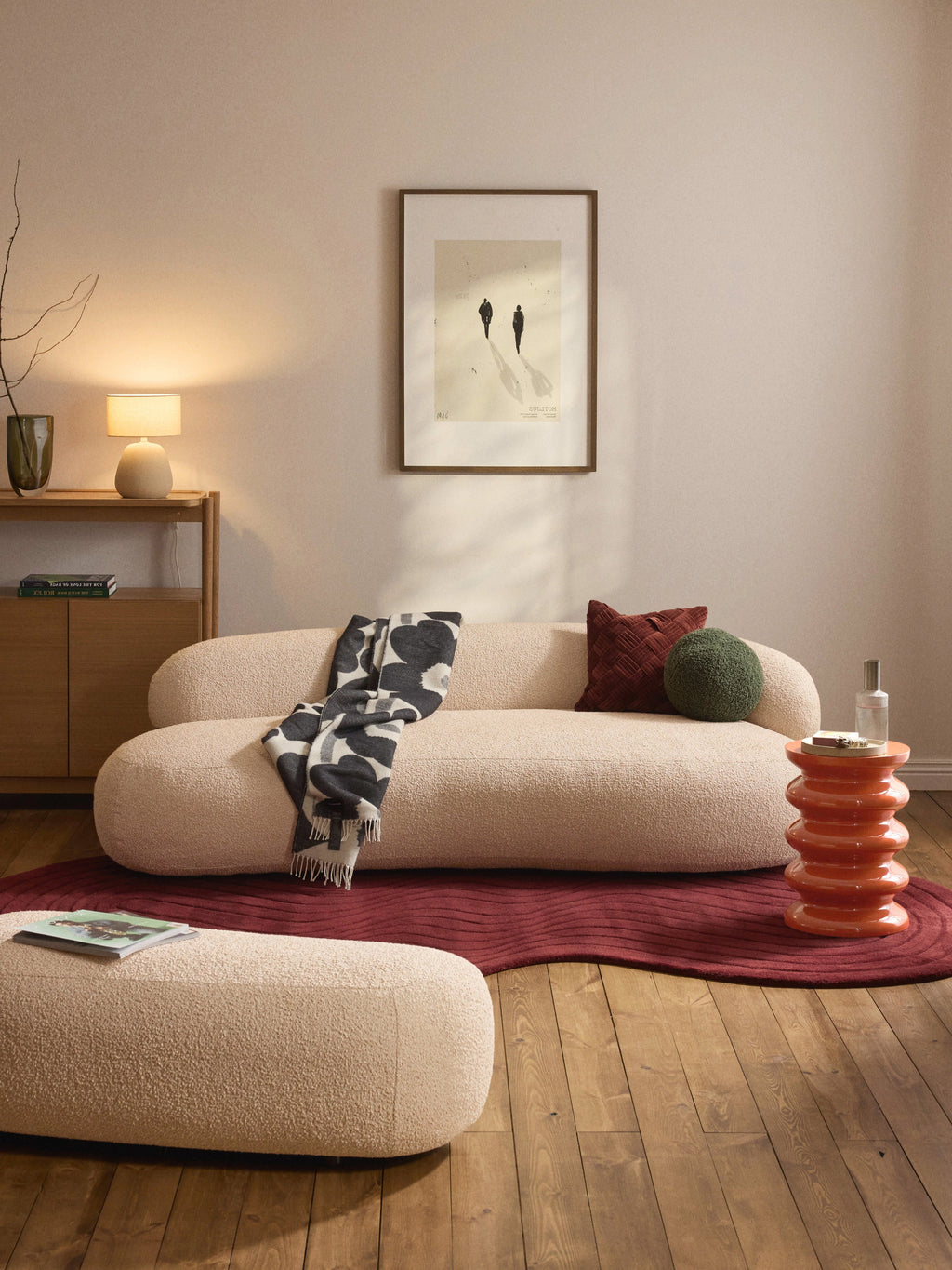 Alba Bouclé Sofa (3-seater)