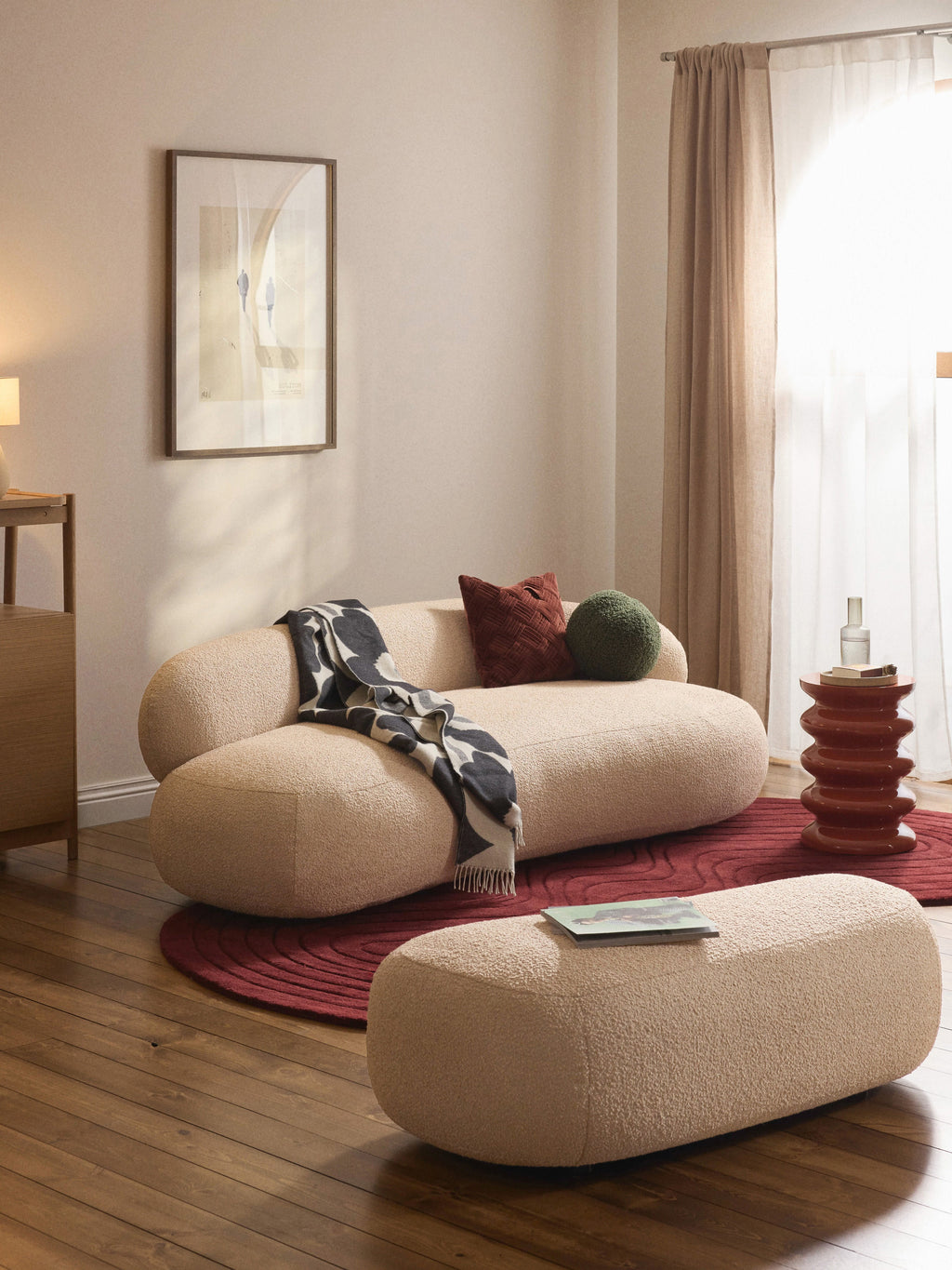 Alba Bouclé Sofa (3-seater)