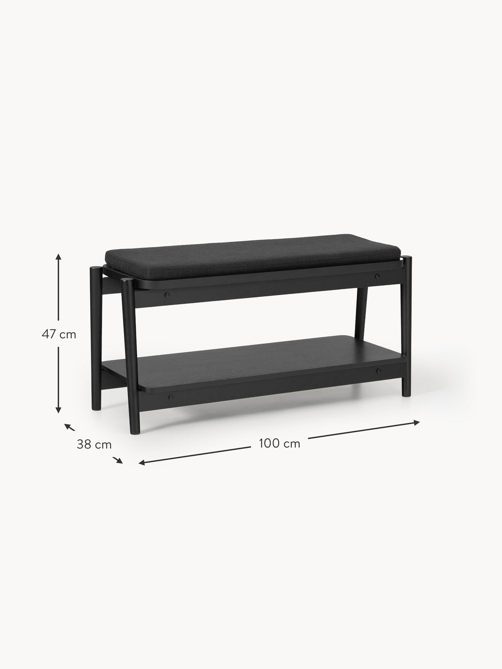 Libby Upholstered Wooden Bench with Shoe Rack