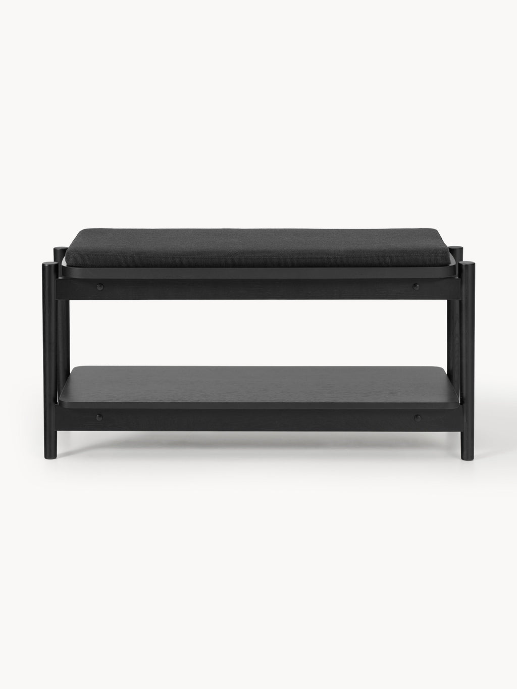 Libby Upholstered Wooden Bench with Shoe Rack
