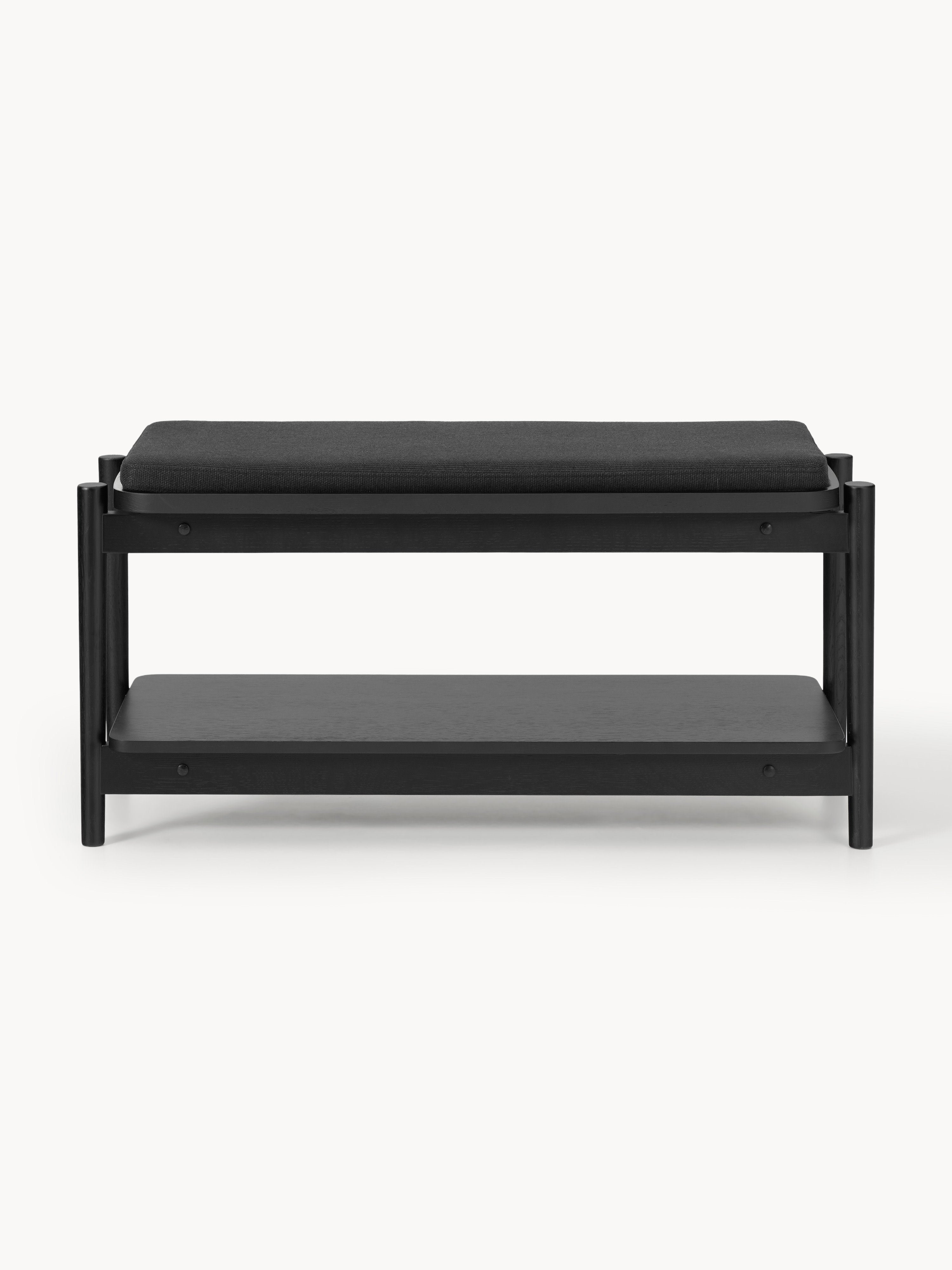 Libby Upholstered Wooden Bench with Shoe Rack