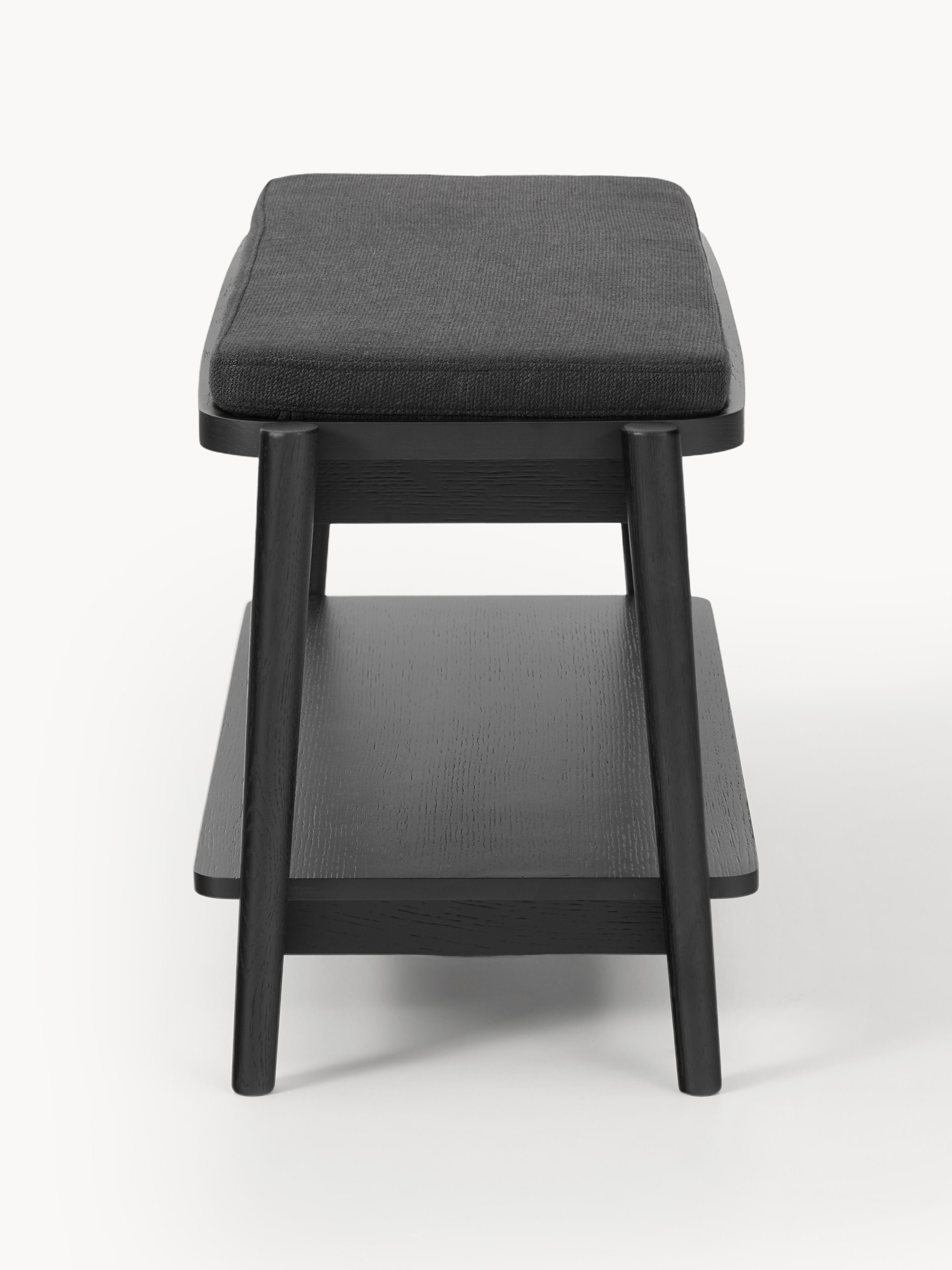 Libby Upholstered Wooden Bench with Shoe Rack