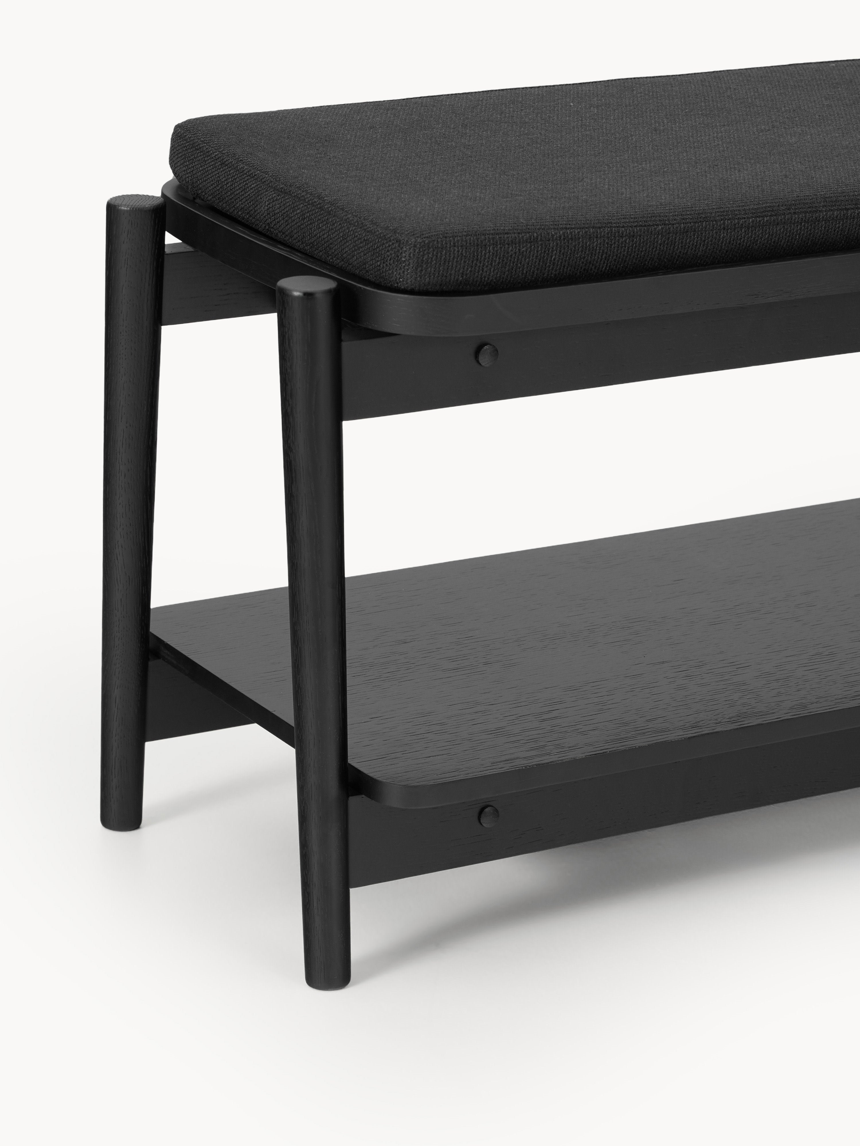 Libby Upholstered Wooden Bench with Shoe Rack