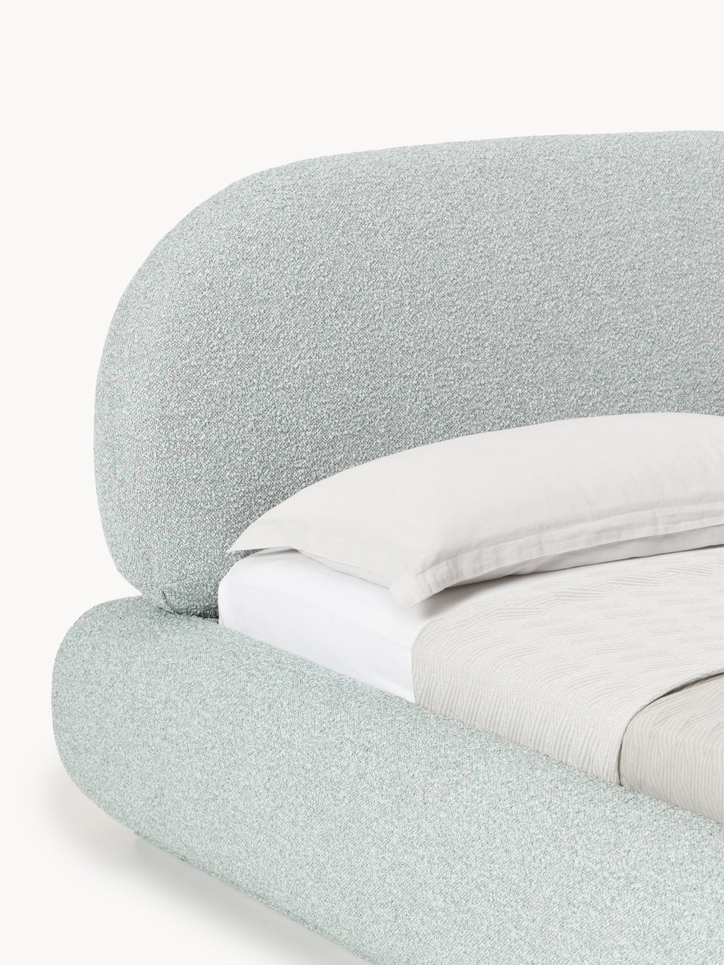 Alba Upholstered Bouclé Bed
