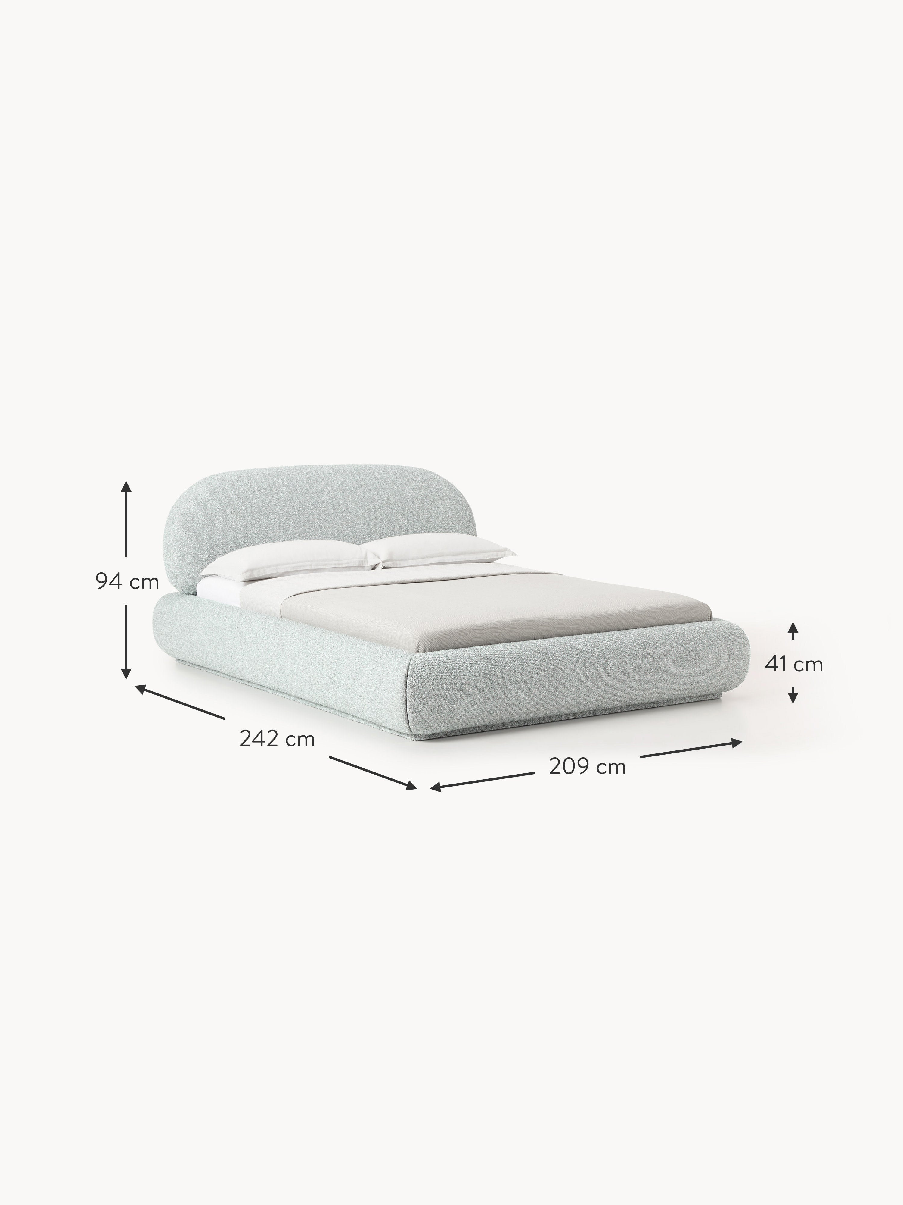 Alba Upholstered Bouclé Bed
