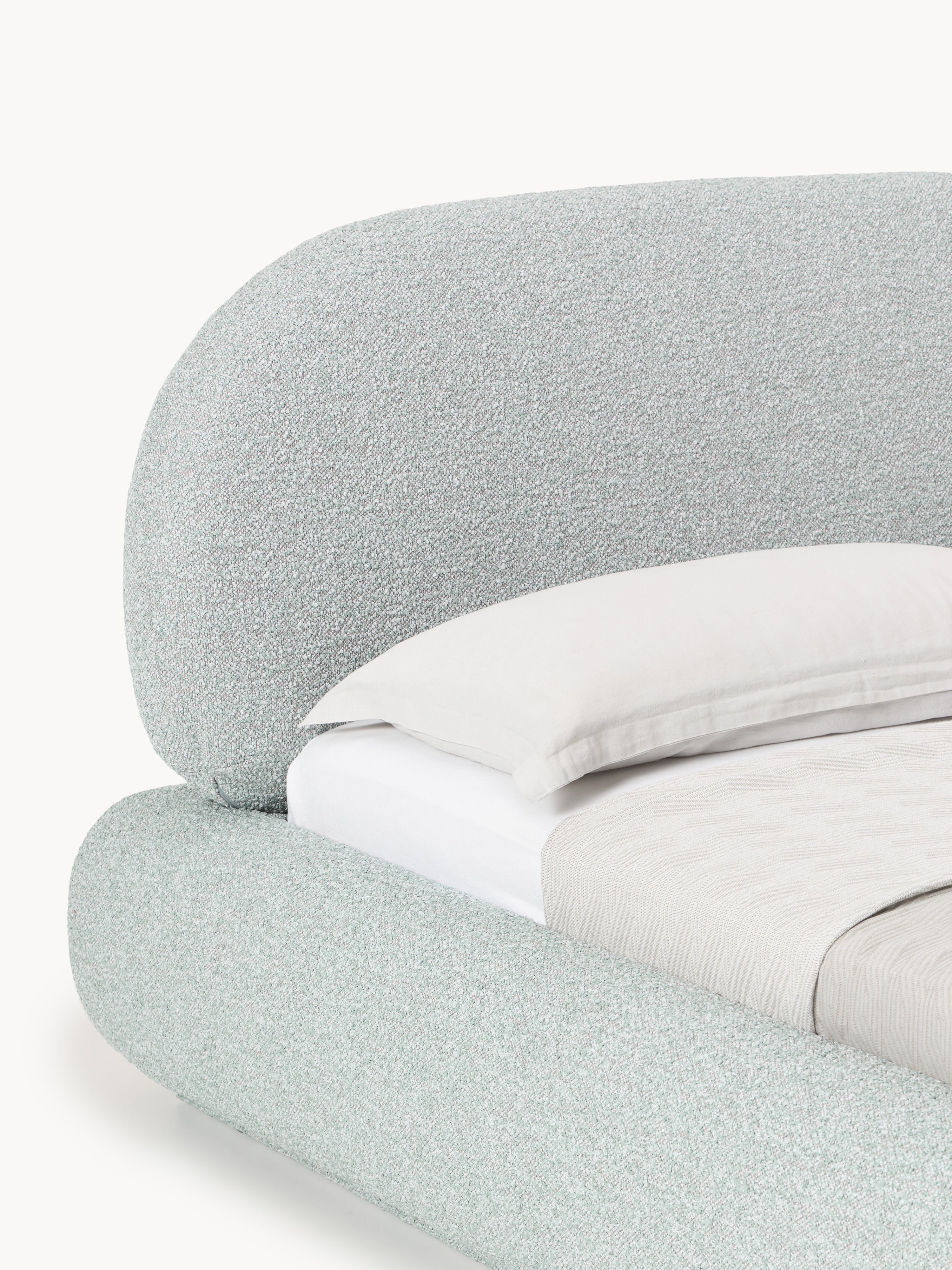Alba Upholstered Bouclé Bed