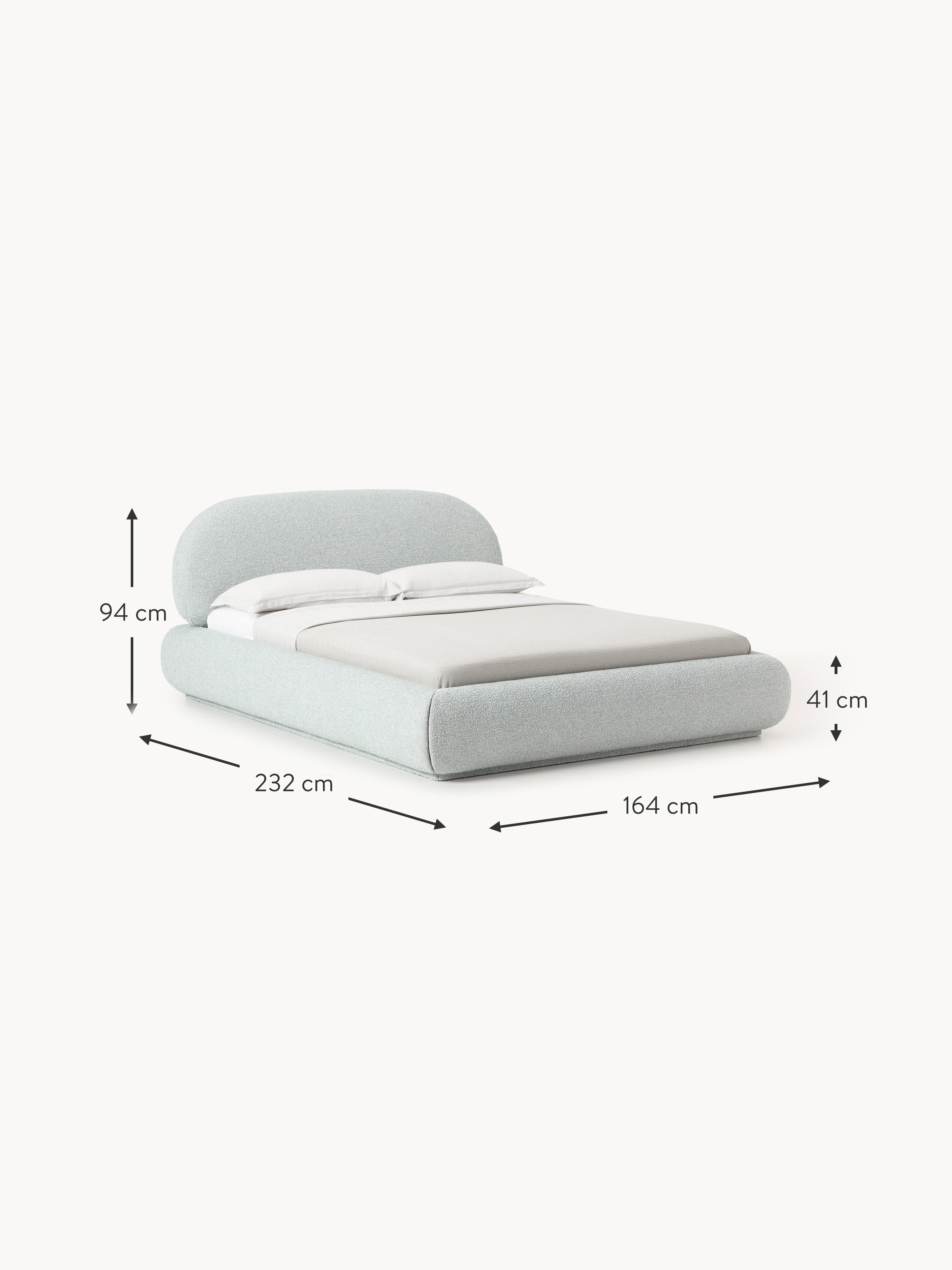 Alba Upholstered Bouclé Bed