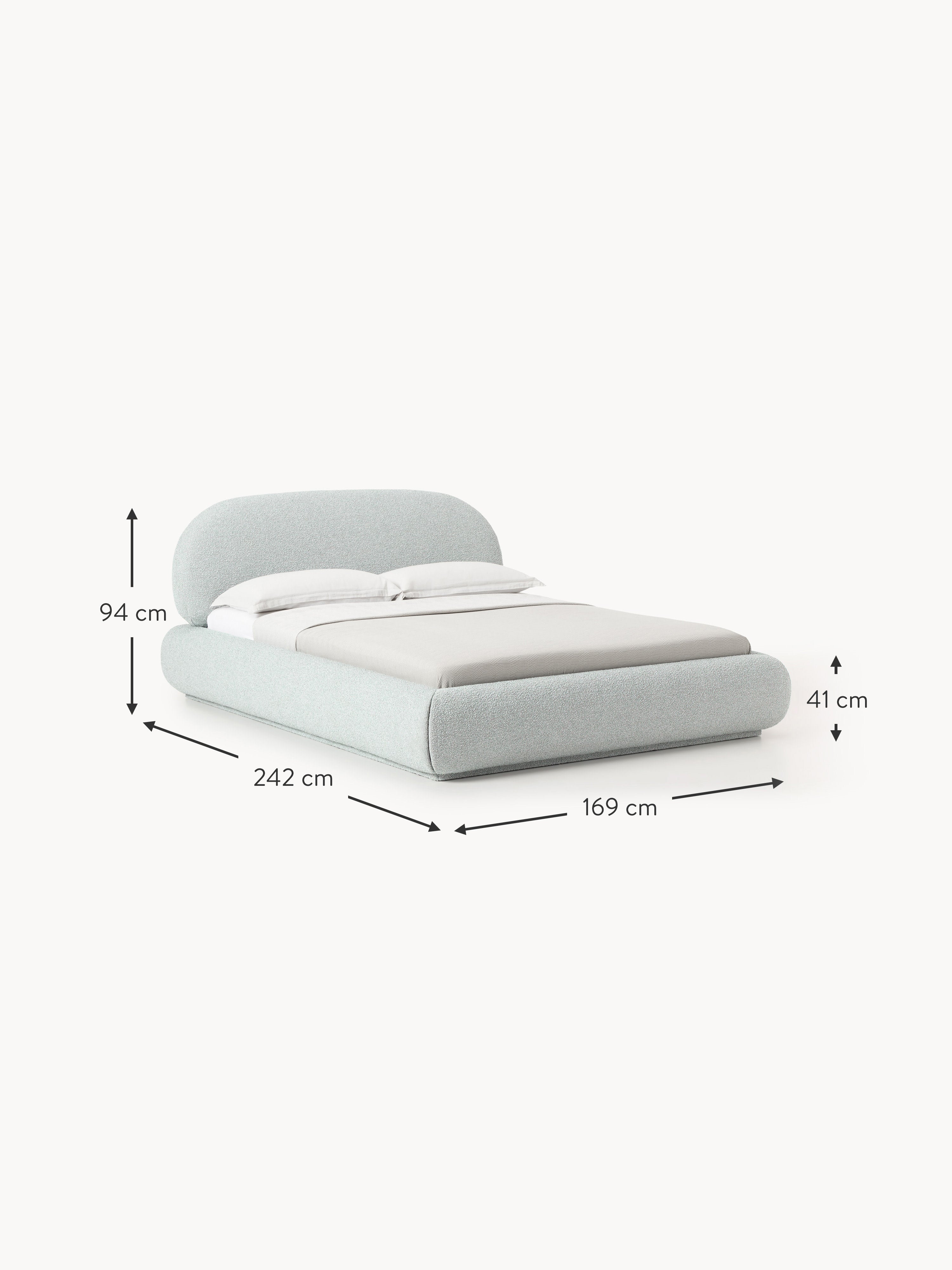 Alba Upholstered Bouclé Bed