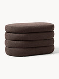 Gallery image 1 - Small Bouclé Upholstered Bench Alto with Storage Space