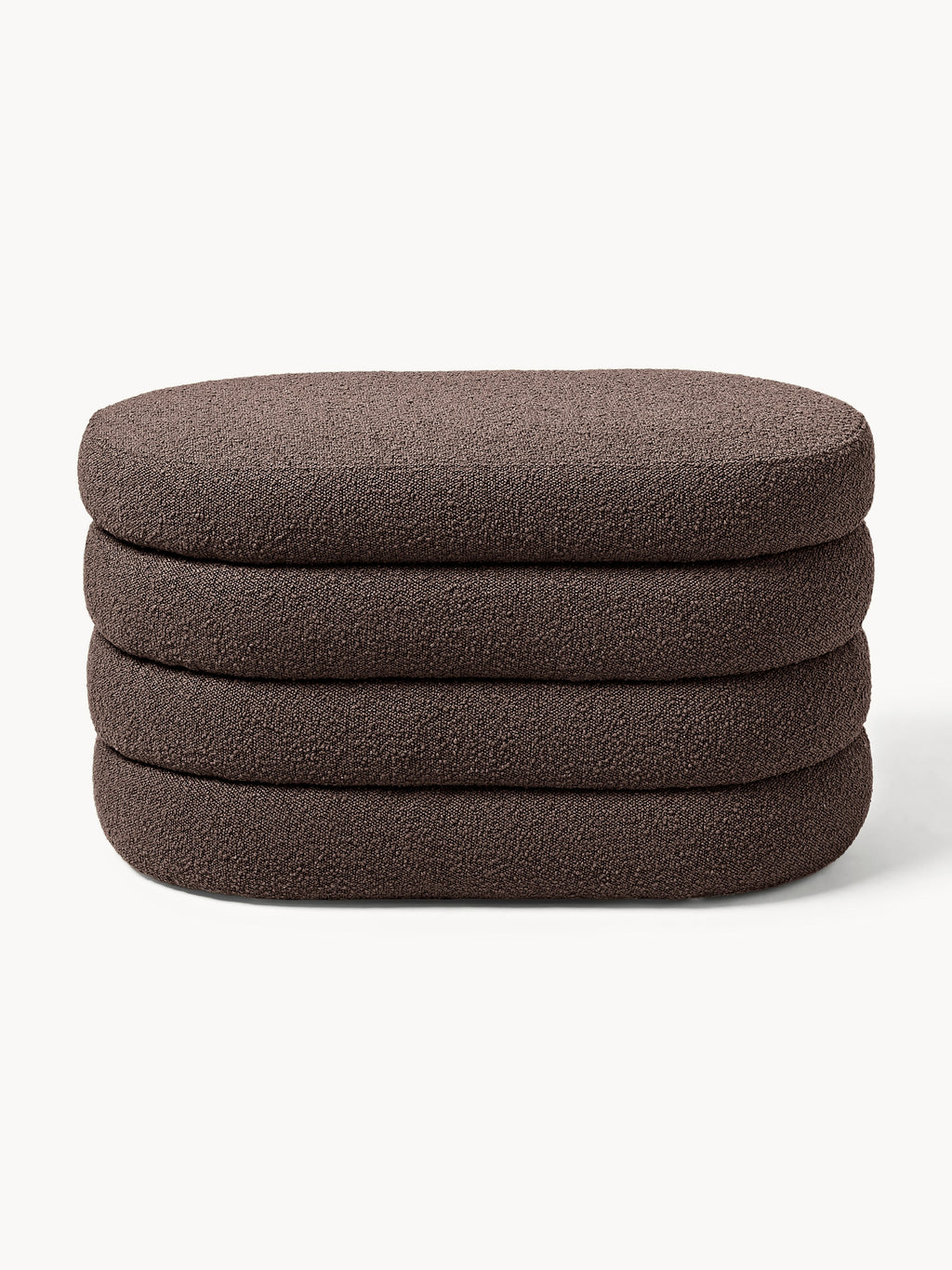 Alto Small Bouclé Upholstered Bench with Storage Space