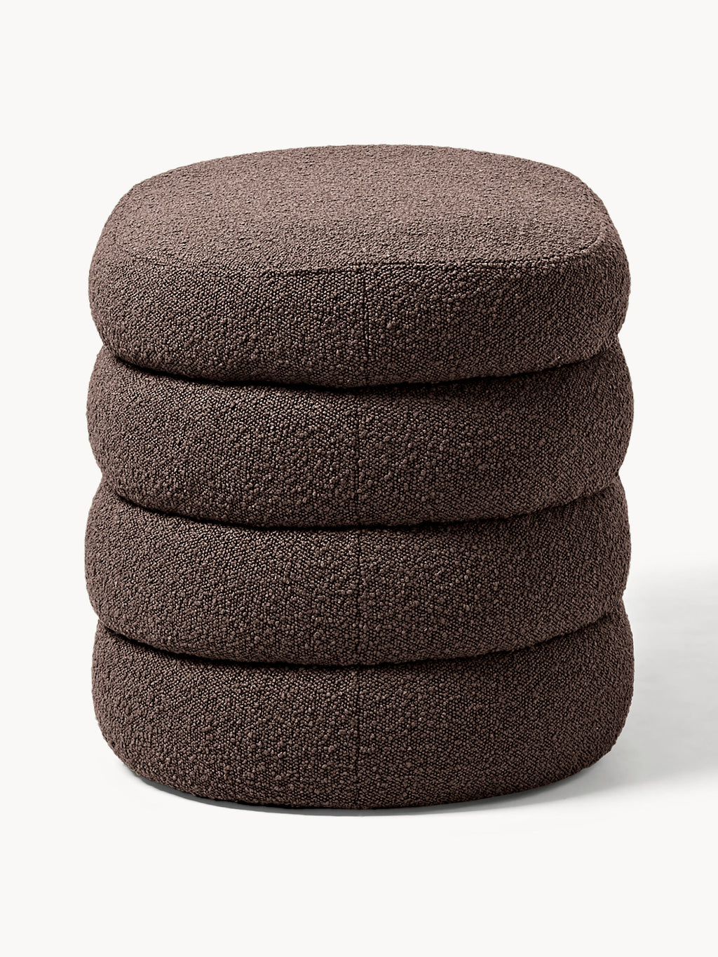 Alto Small Bouclé Upholstered Bench with Storage Space