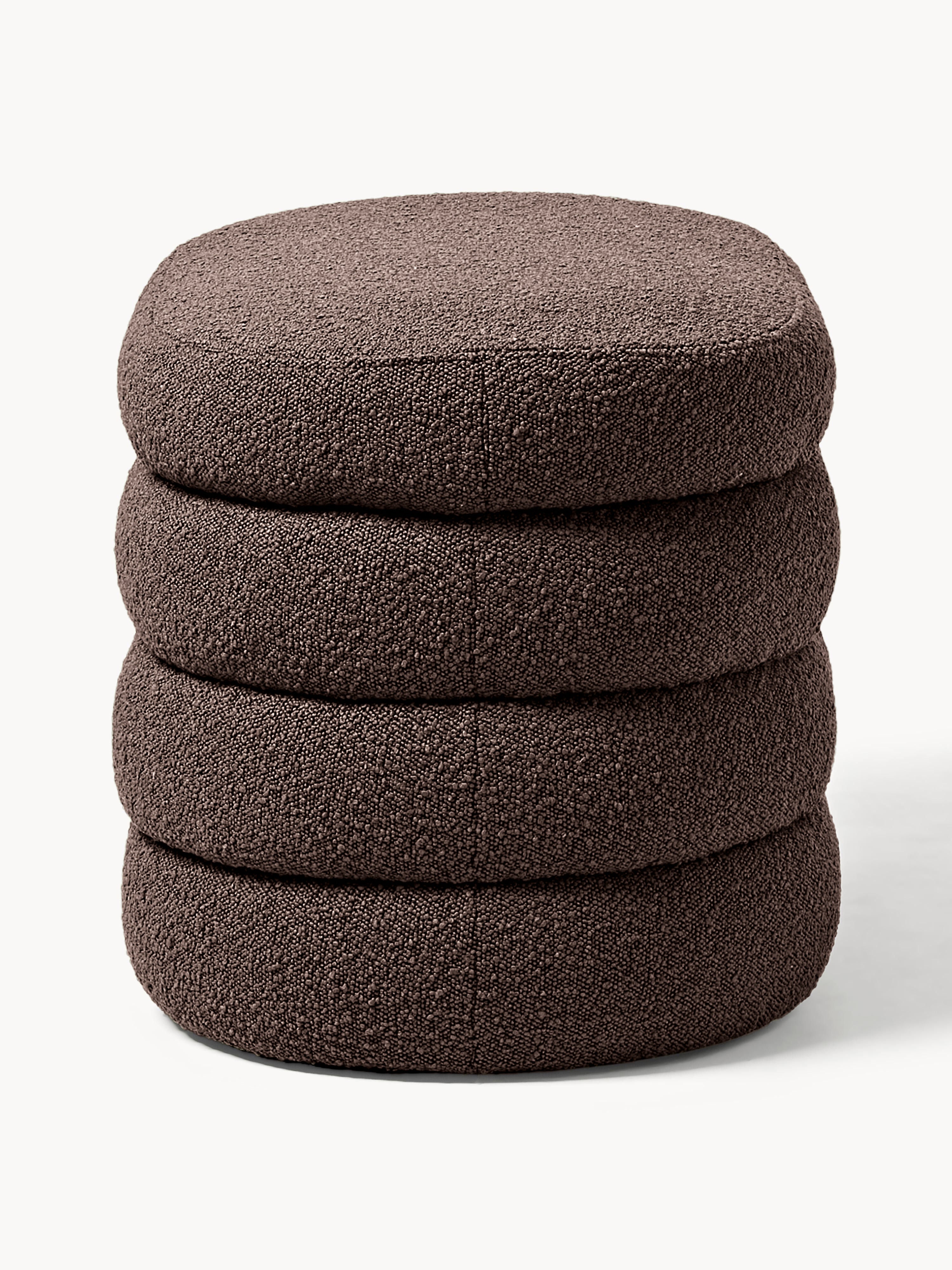 Alto Small Bouclé Upholstered Bench with Storage Space