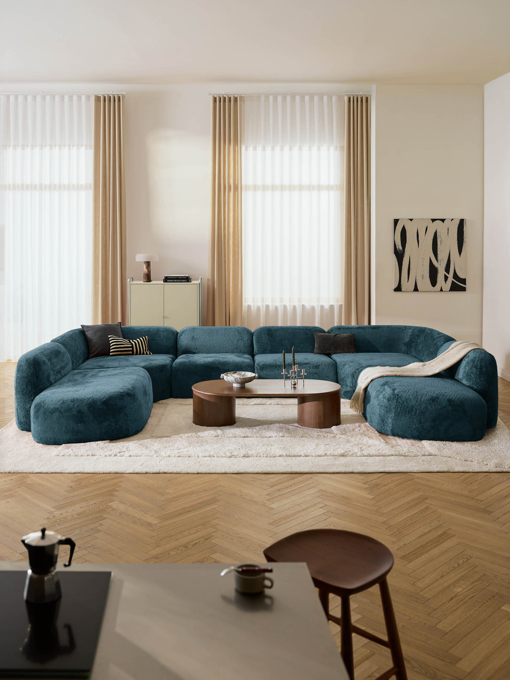 Wolke XL Modular Teddy Bouclé Sofa
