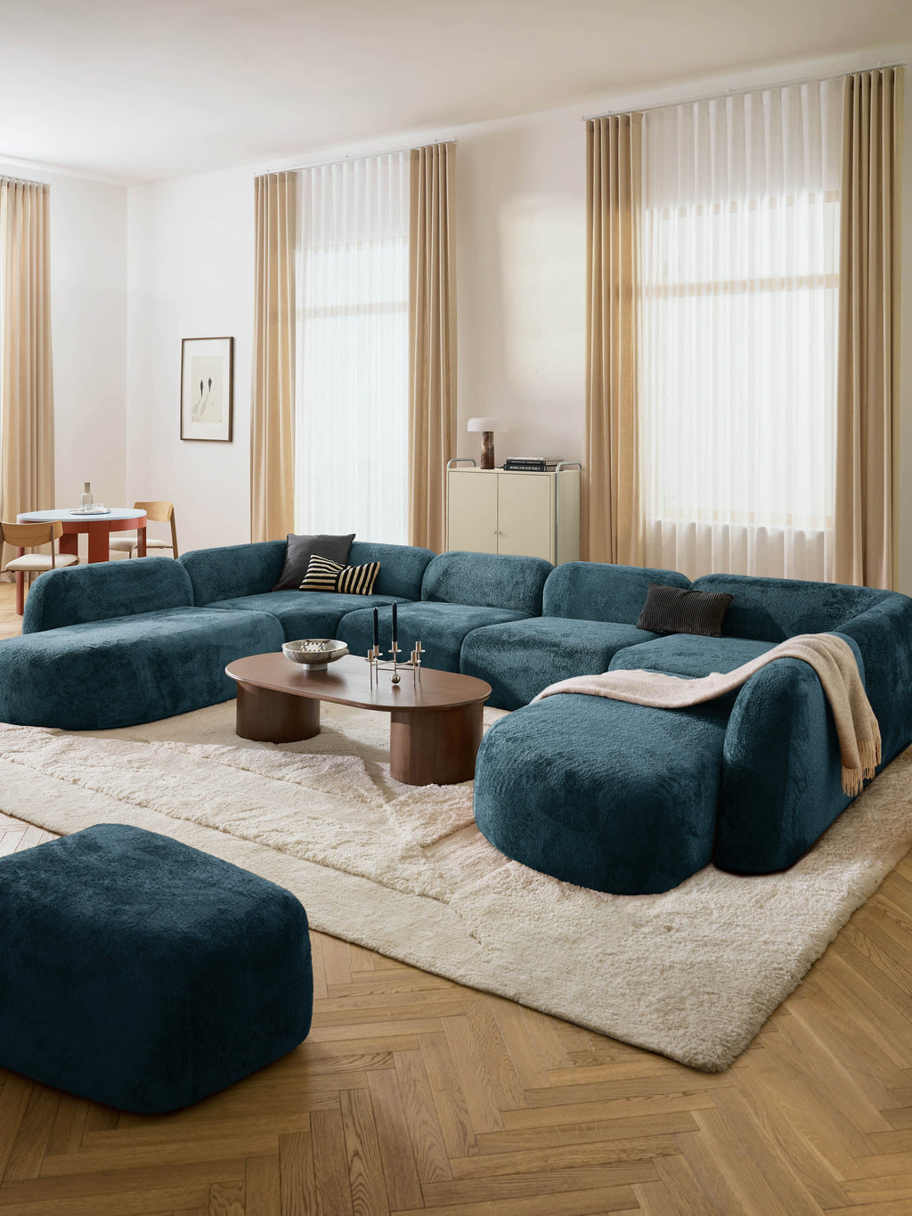 Wolke XL Modular Teddy Bouclé Sofa