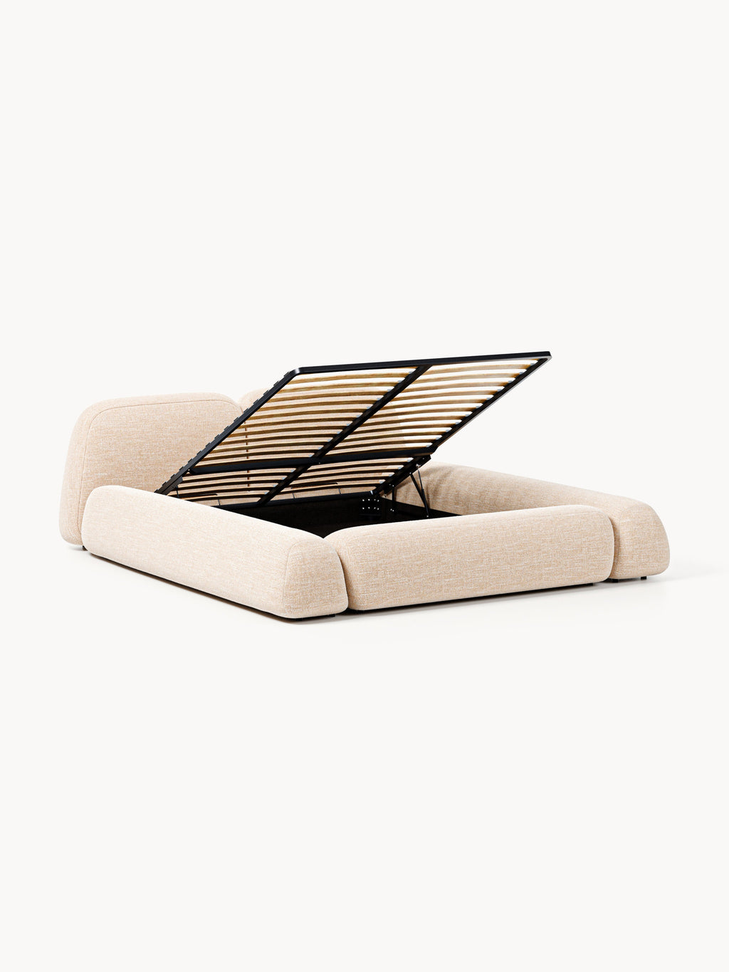 Wolke Upholstered Bouclé Bed with Storage
