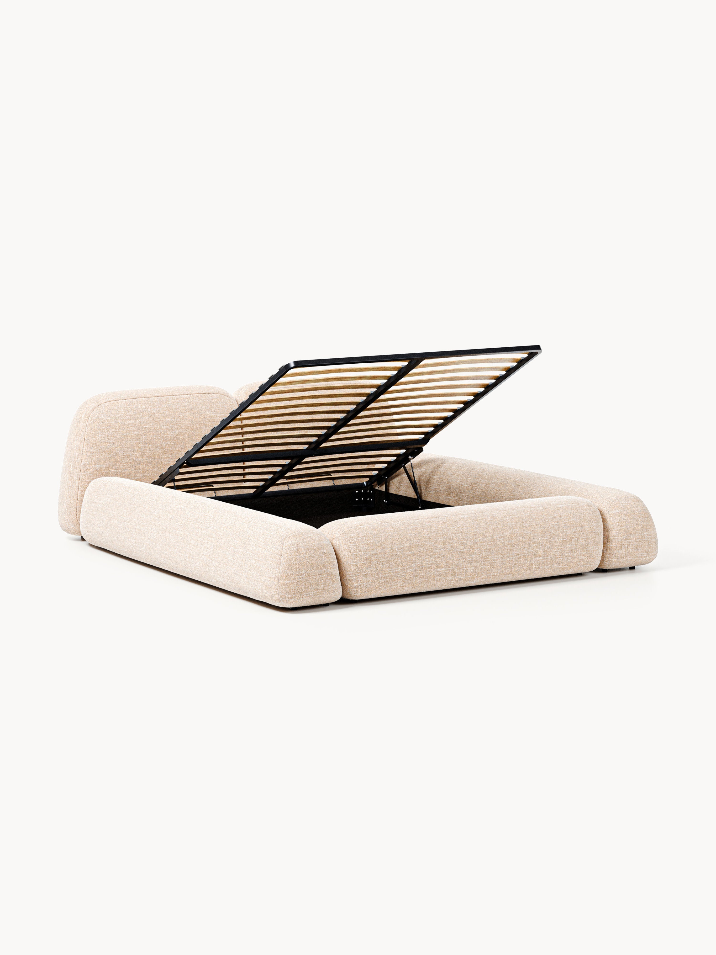 Wolke Upholstered Bouclé Bed with Storage