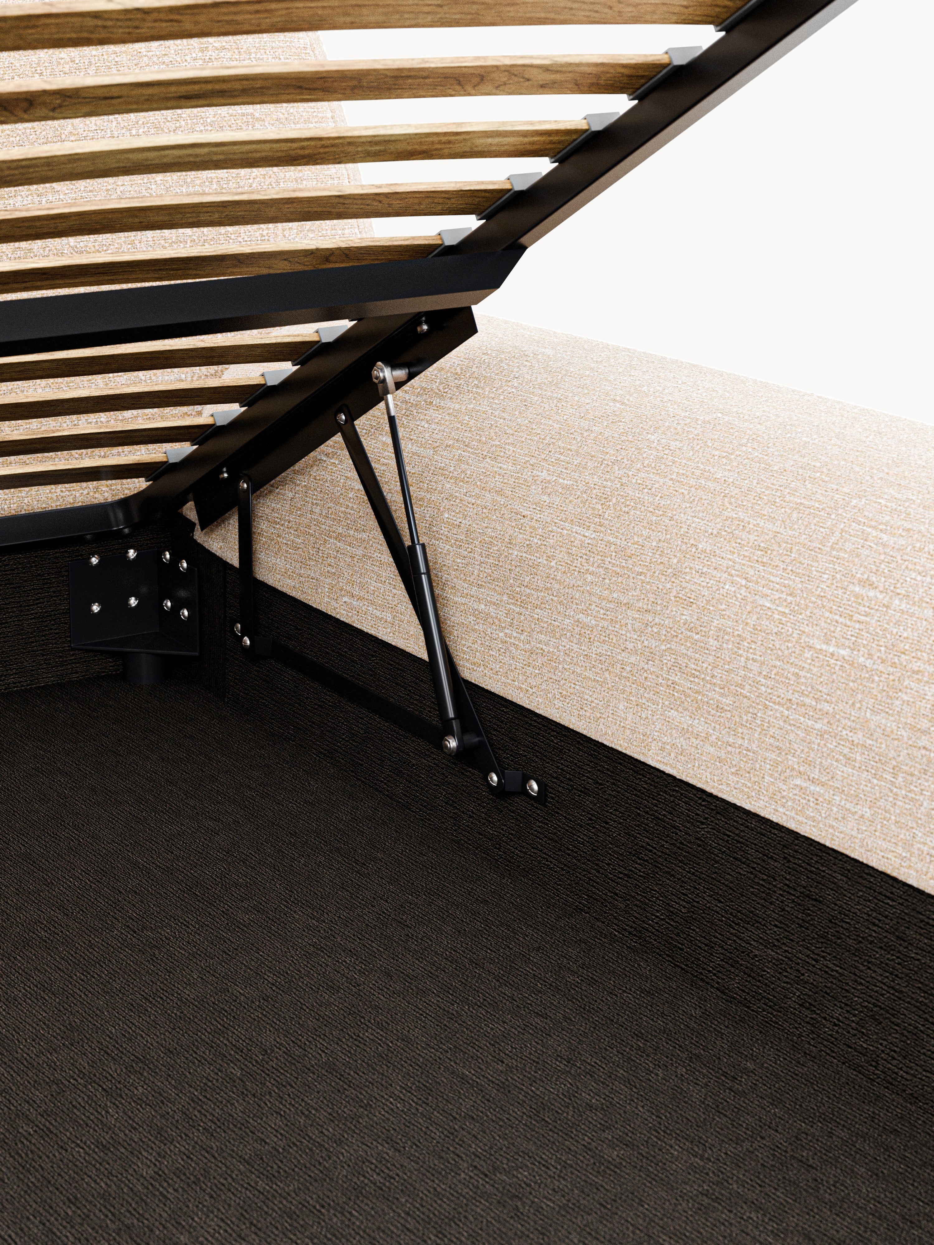 Wolke Upholstered Bouclé Bed with Storage