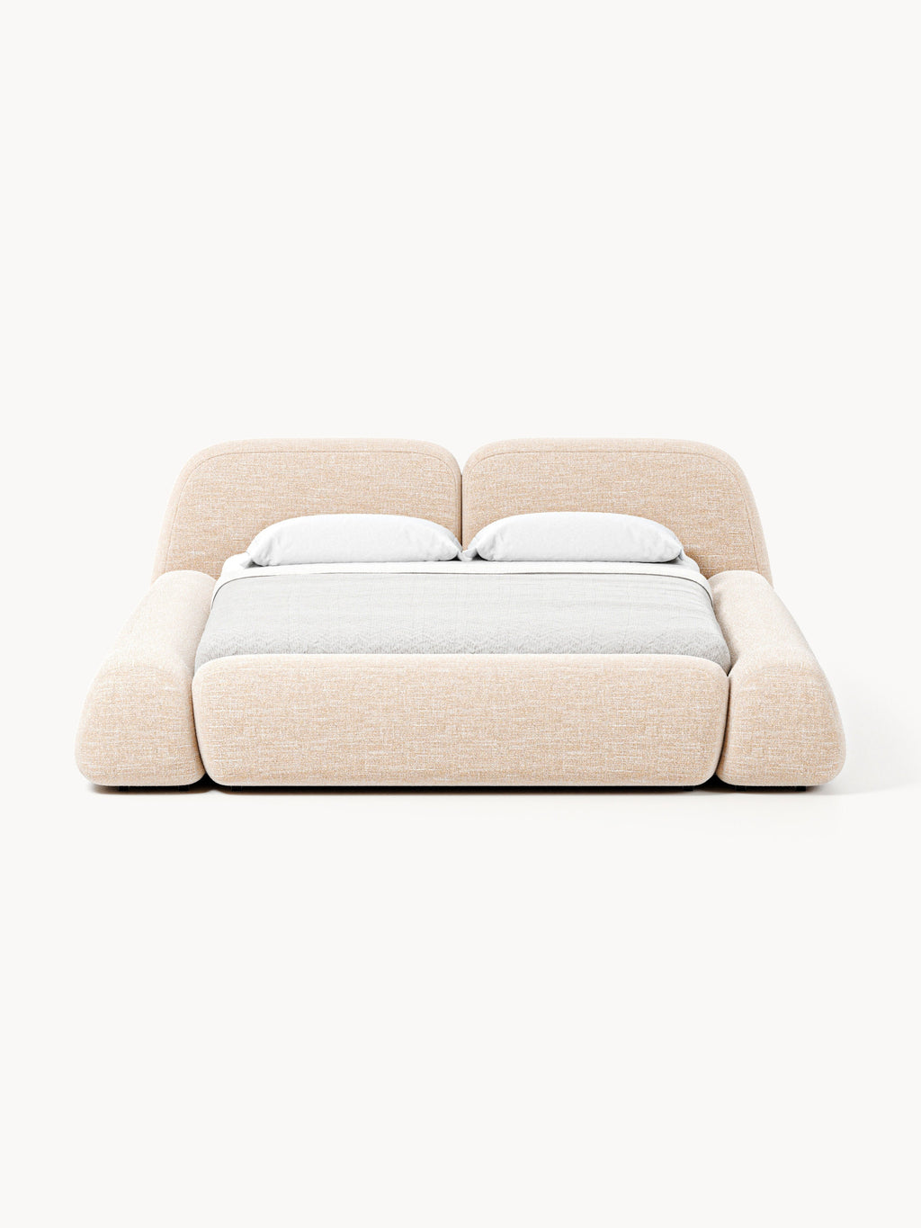 Wolke Upholstered Bouclé Bed with Storage