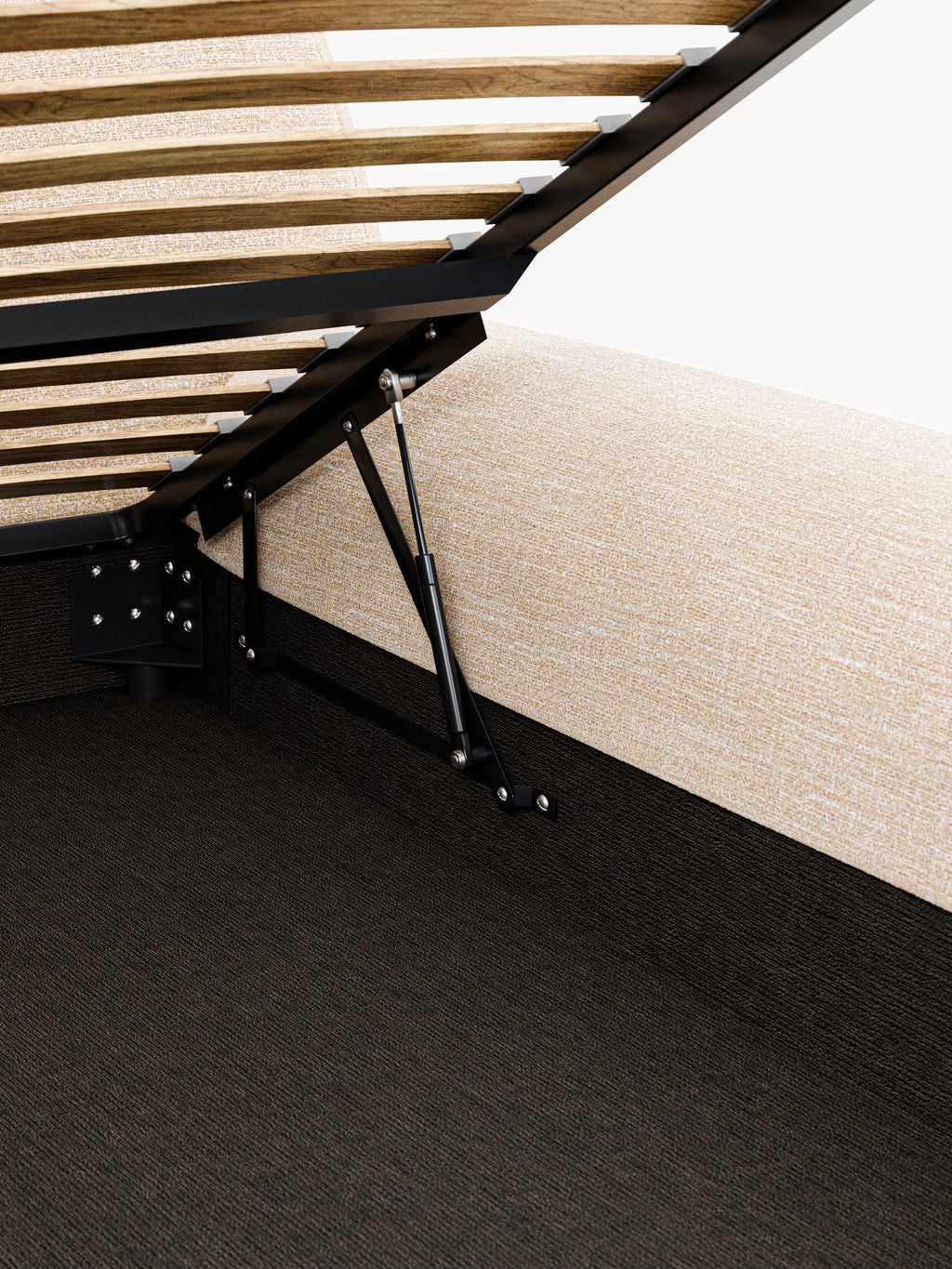 Wolke Upholstered Bouclé Bed with Storage